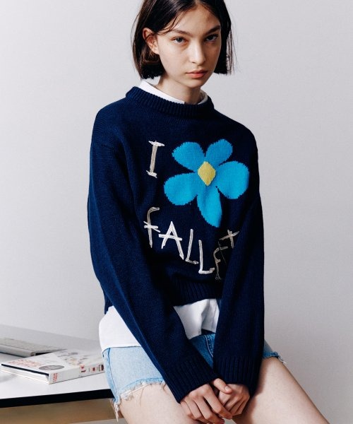 A'GEM/9 × .kom『FALLETT/ファレット』DRAWING FLOWER KNIT