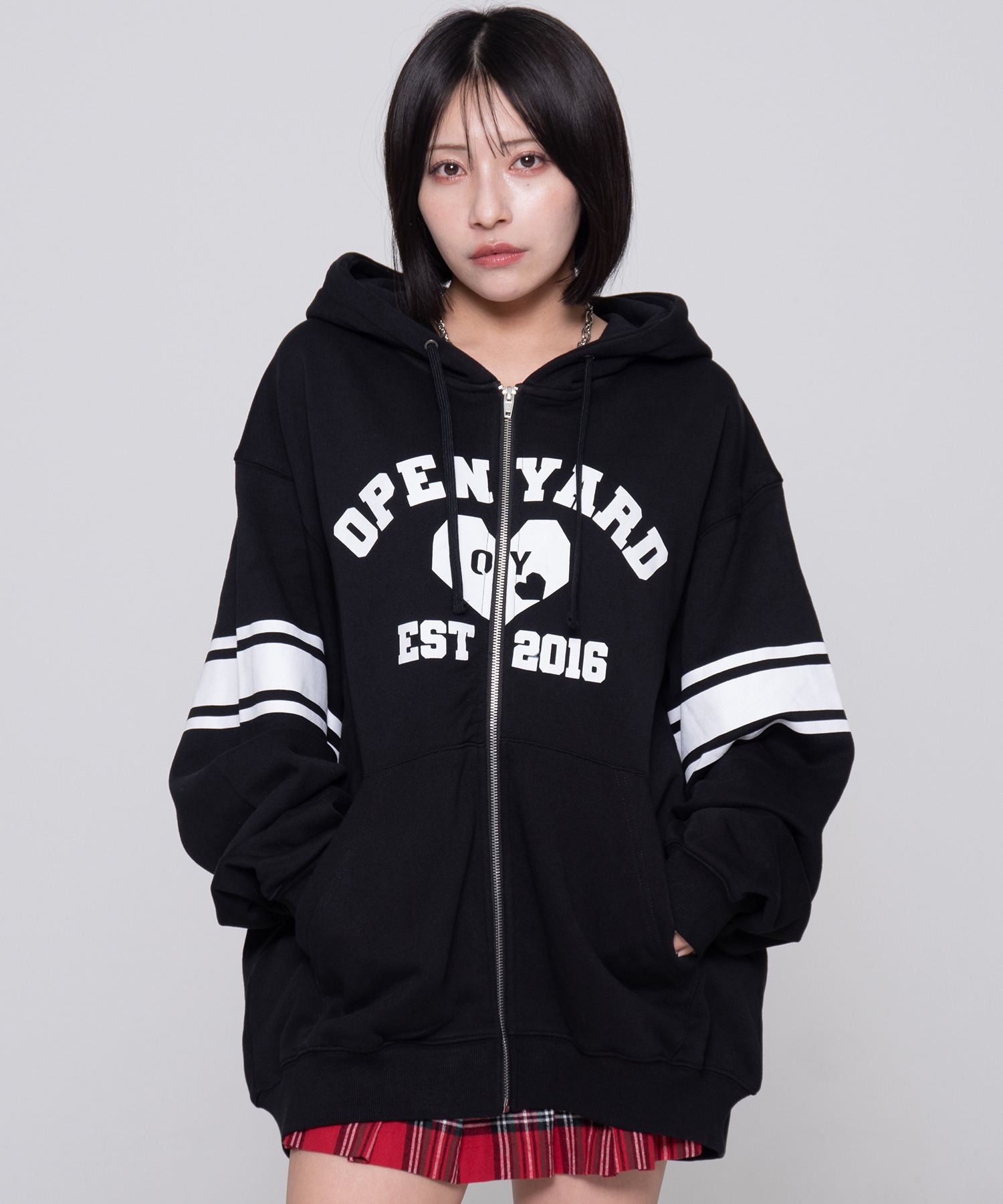 OY/オーワイ』 COLLEGE HEART HOODIE ZIP UP/カレッジ ハート