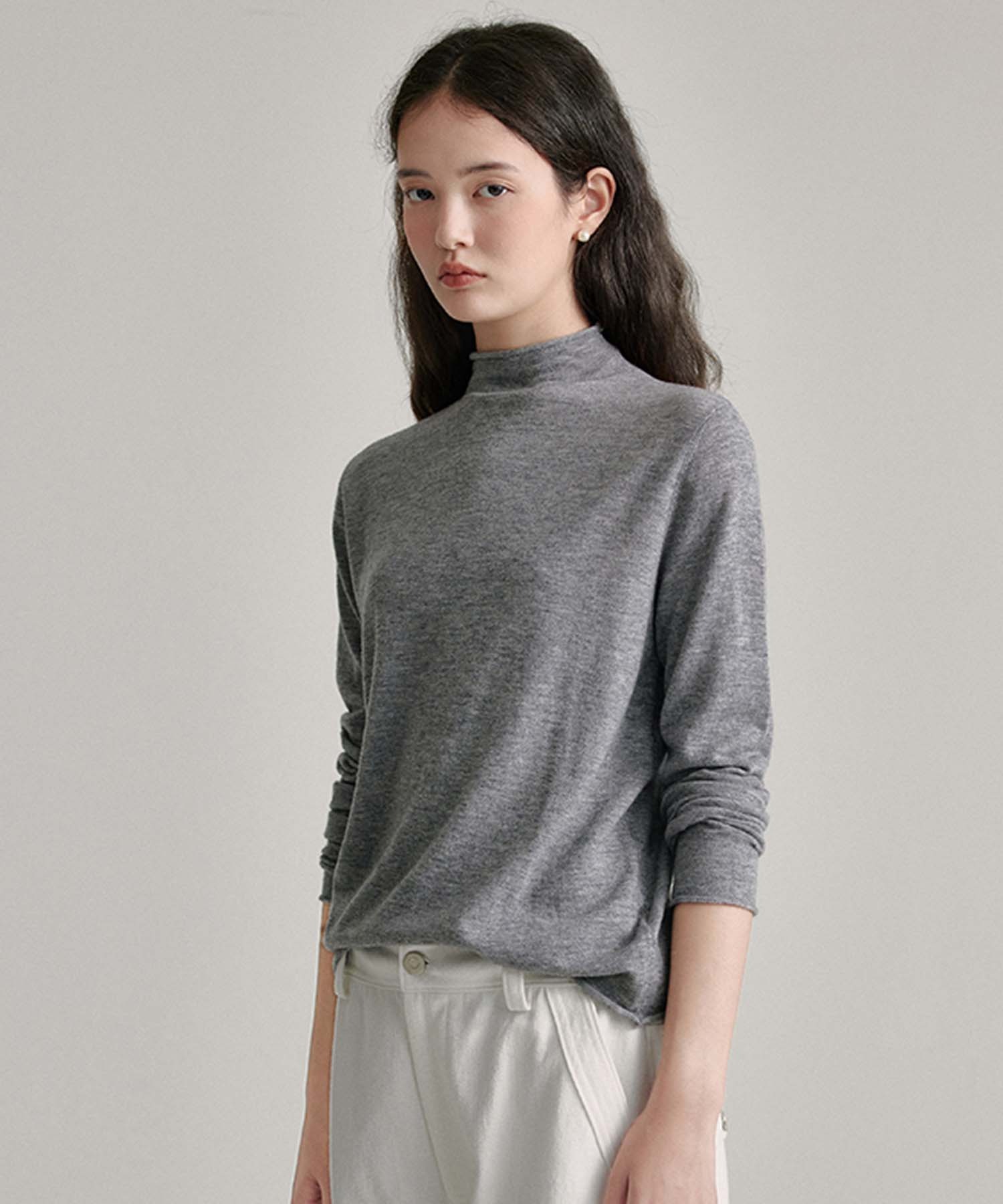 モックネック ウールニットトップス FQ24S163【Fano Studios