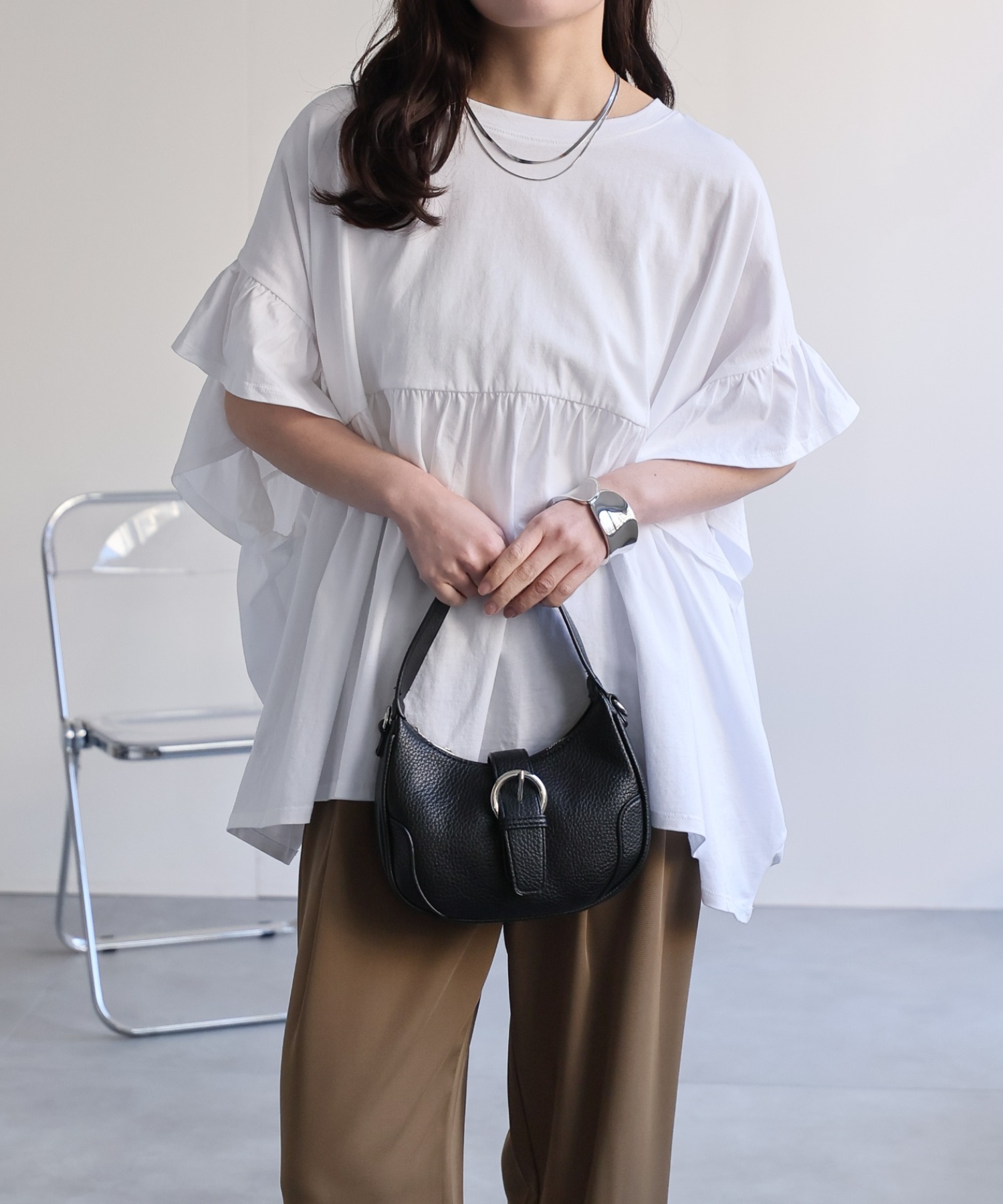 model：156cm 着用サイズ：FREE