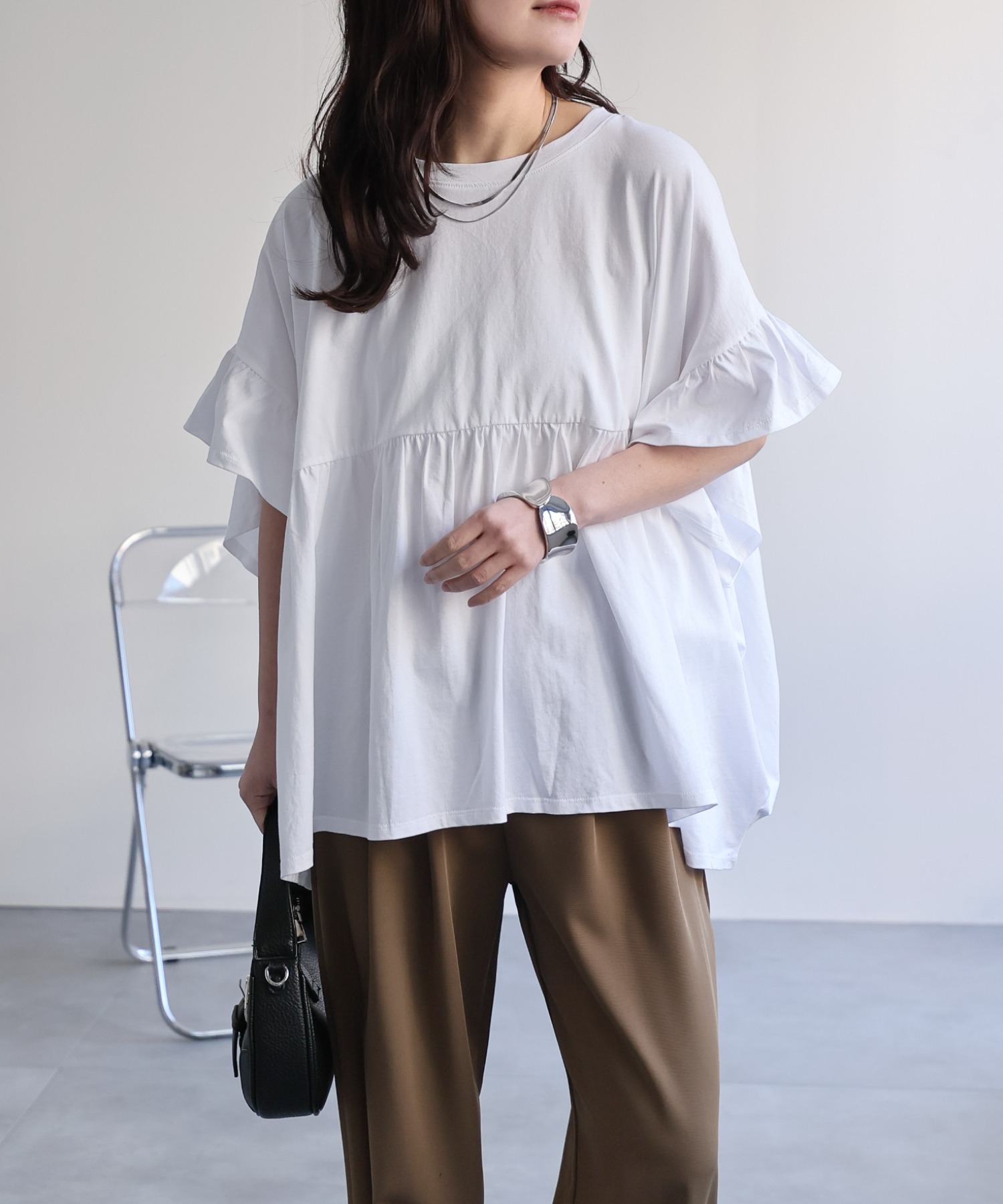 model：156cm 着用サイズ：FREE