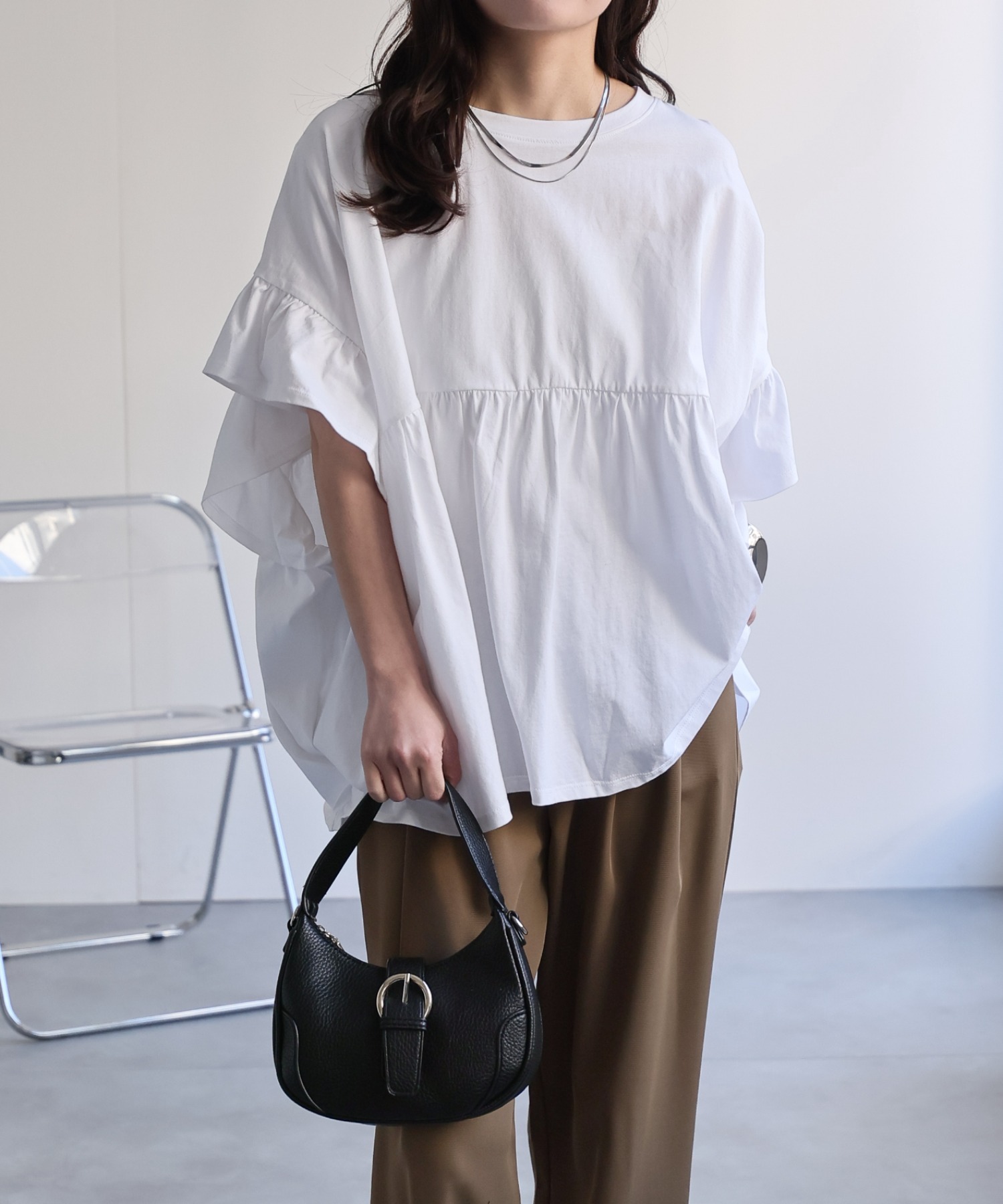 model：156cm 着用サイズ：FREE