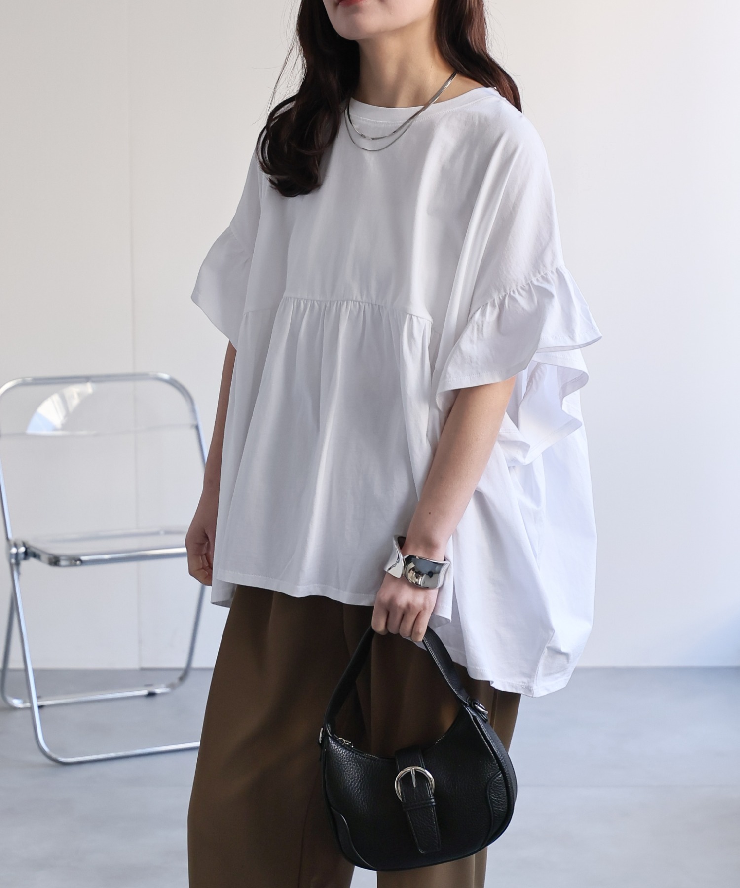 model：156cm 着用サイズ：FREE