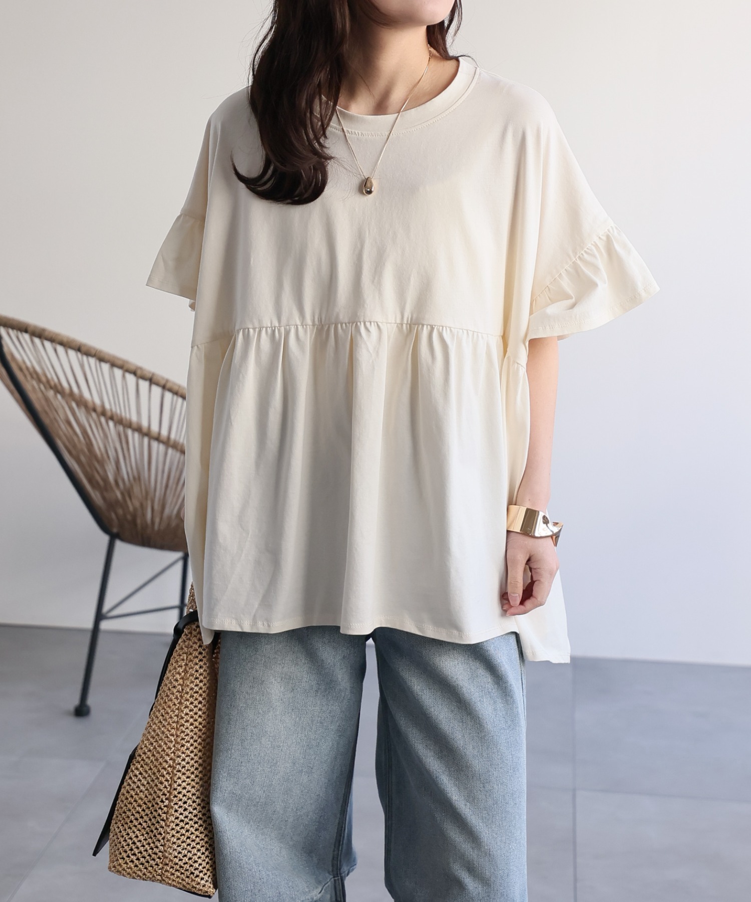 model：156cm 着用サイズ：FREE