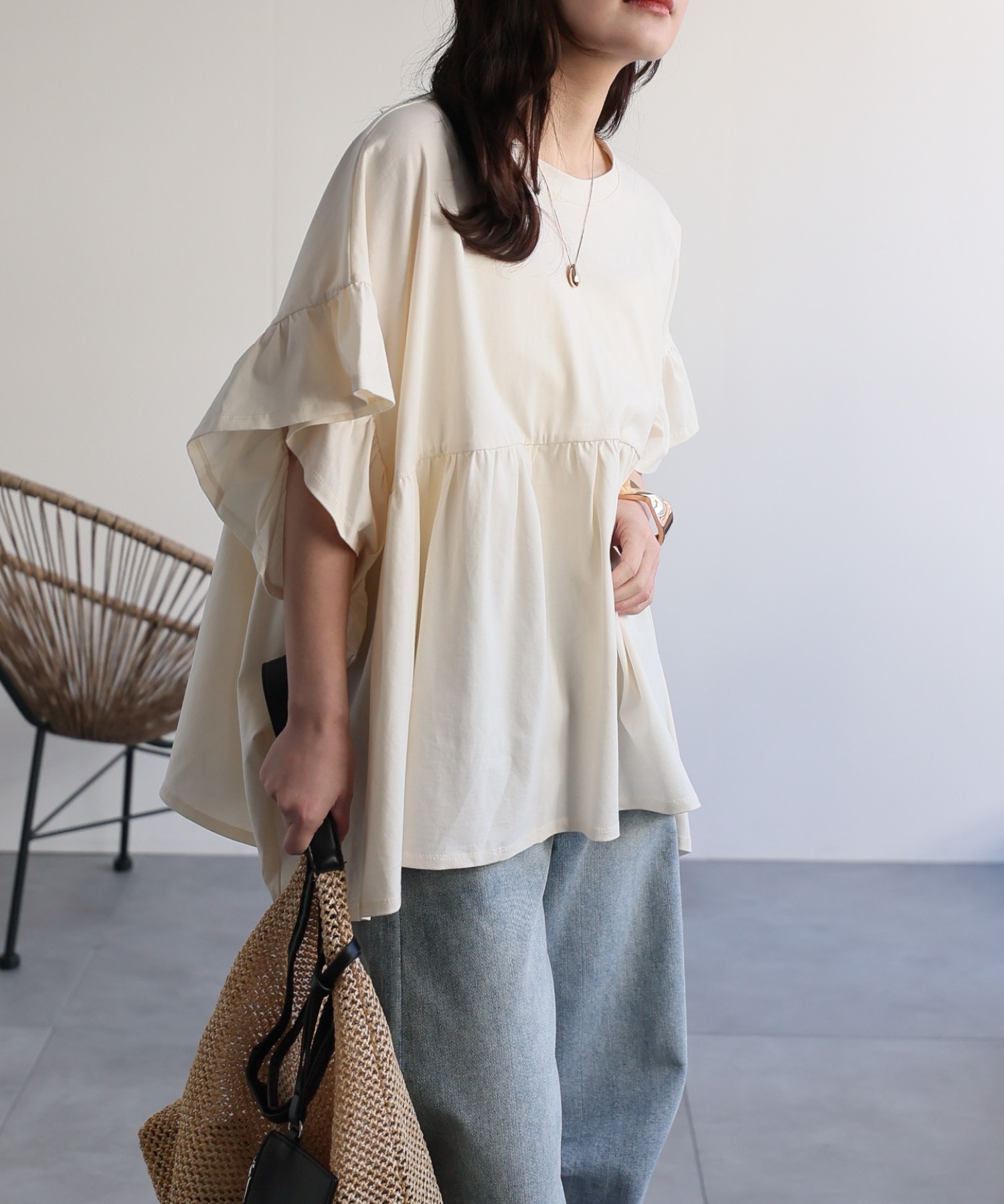 model：156cm 着用サイズ：FREE