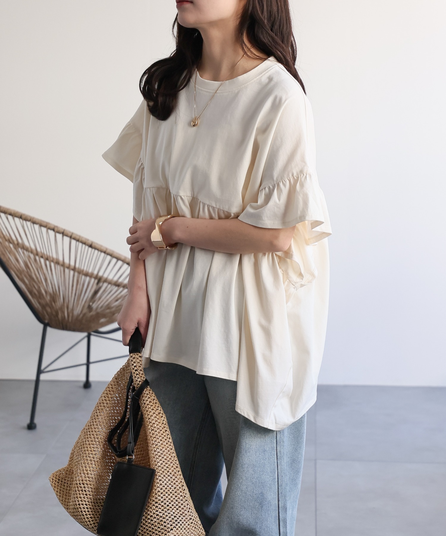 model：156cm 着用サイズ：FREE