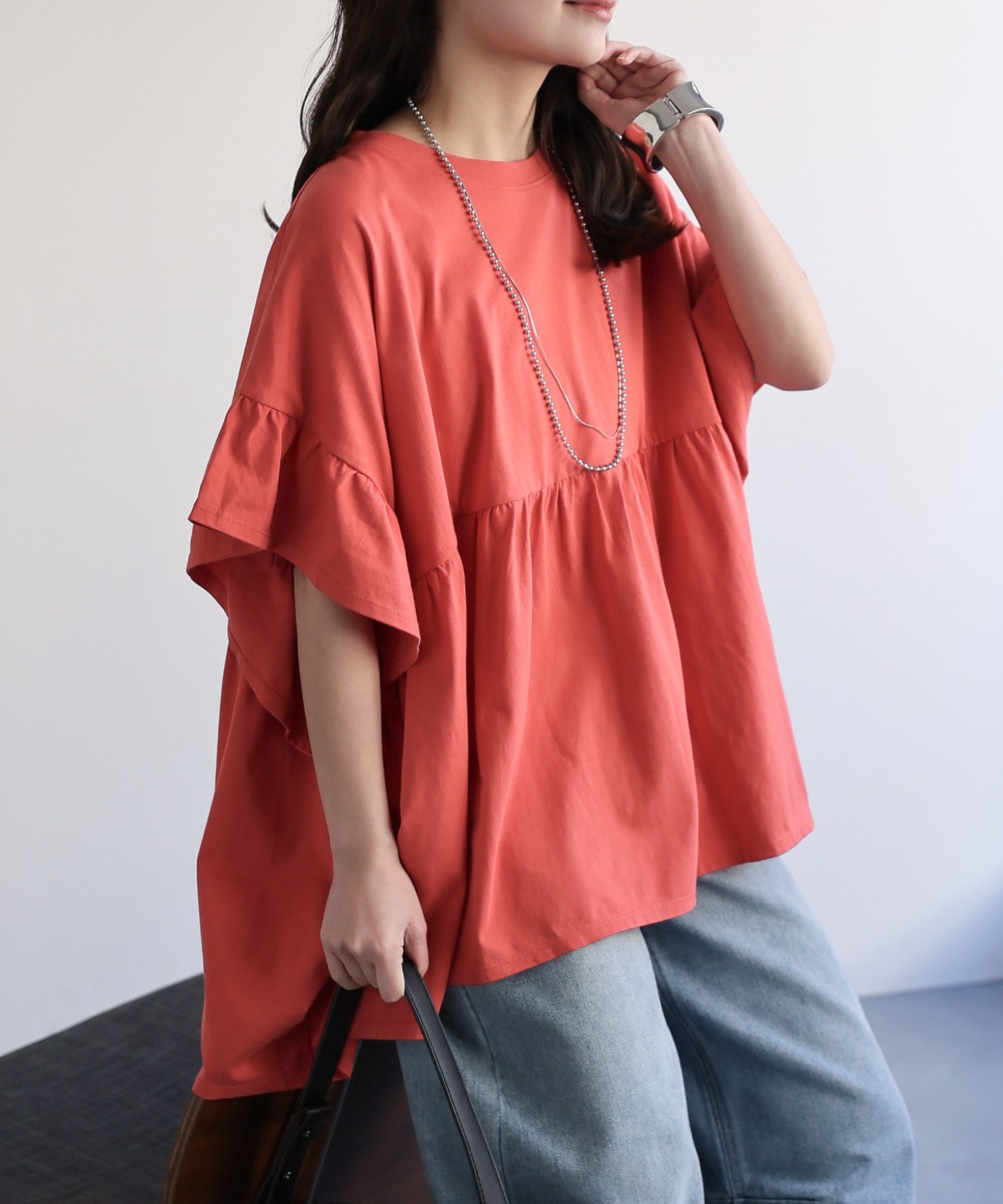 model：156cm 着用サイズ：FREE