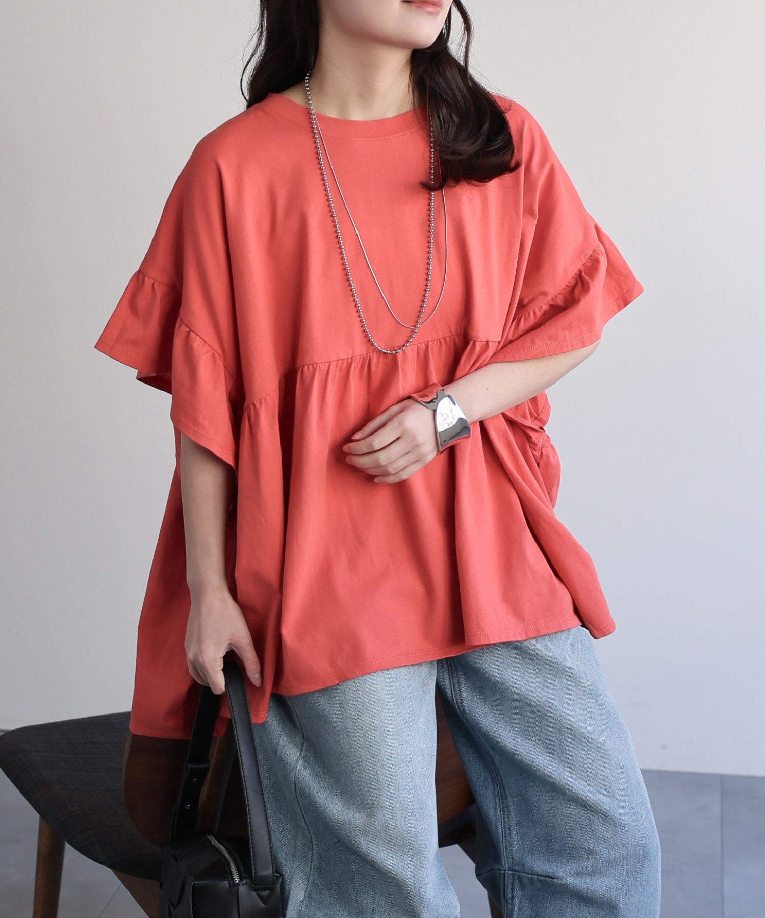 model：156cm 着用サイズ：FREE
