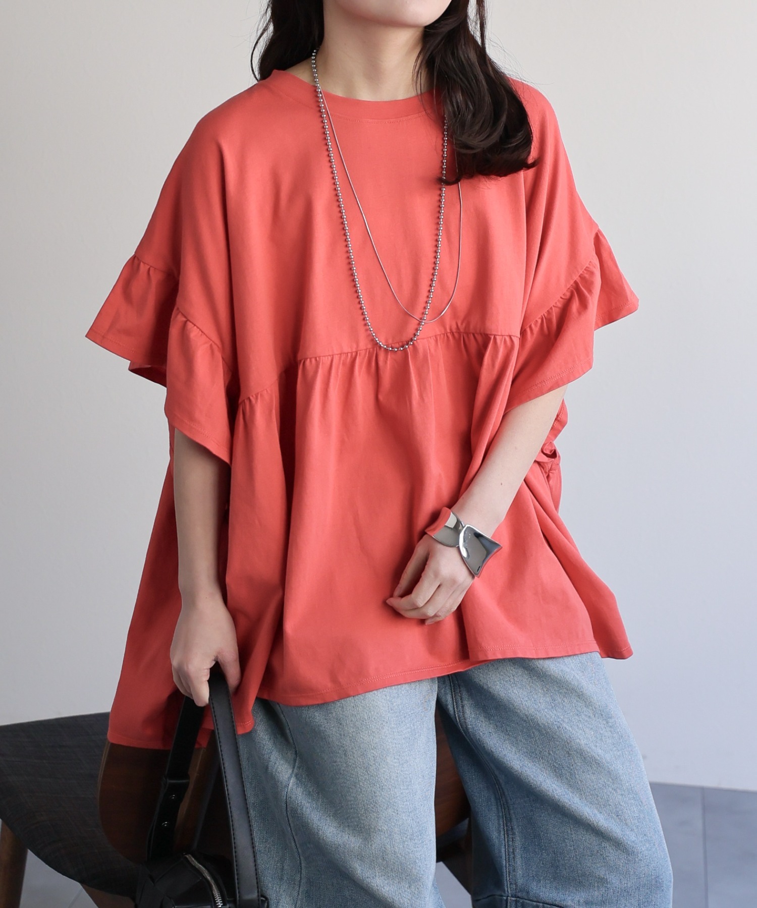 model：156cm 着用サイズ：FREE