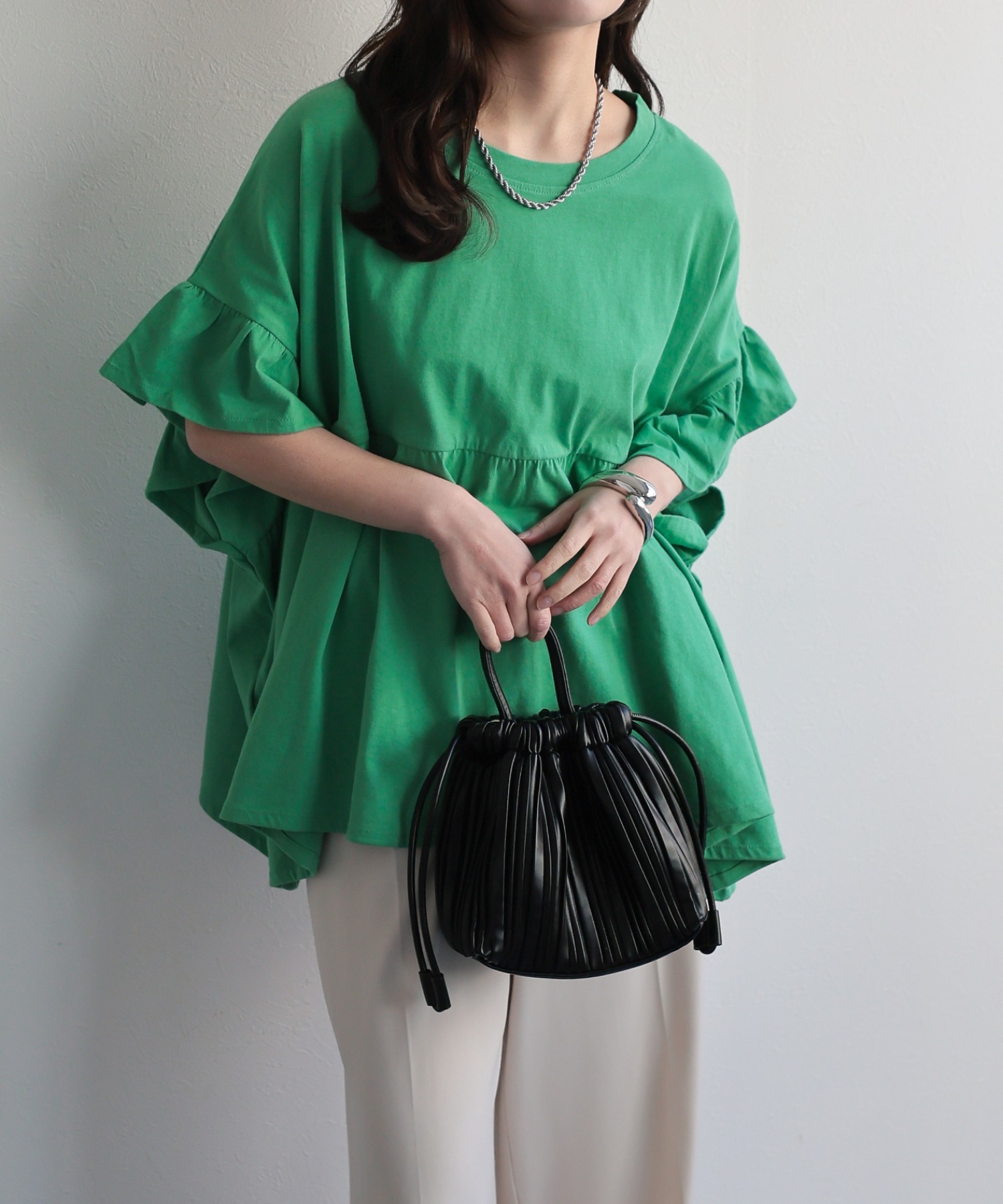 model：156cm 着用サイズ：FREE