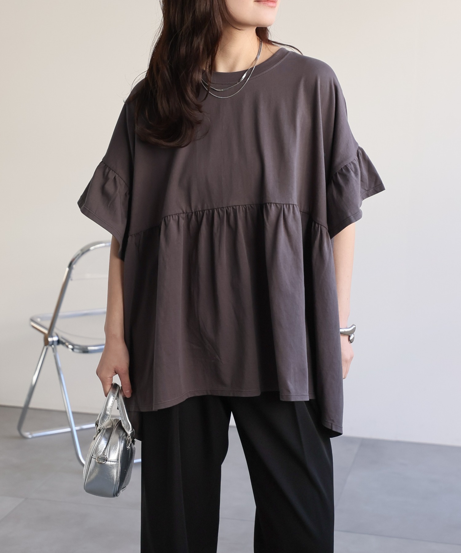 model：156cm 着用サイズ：FREE
