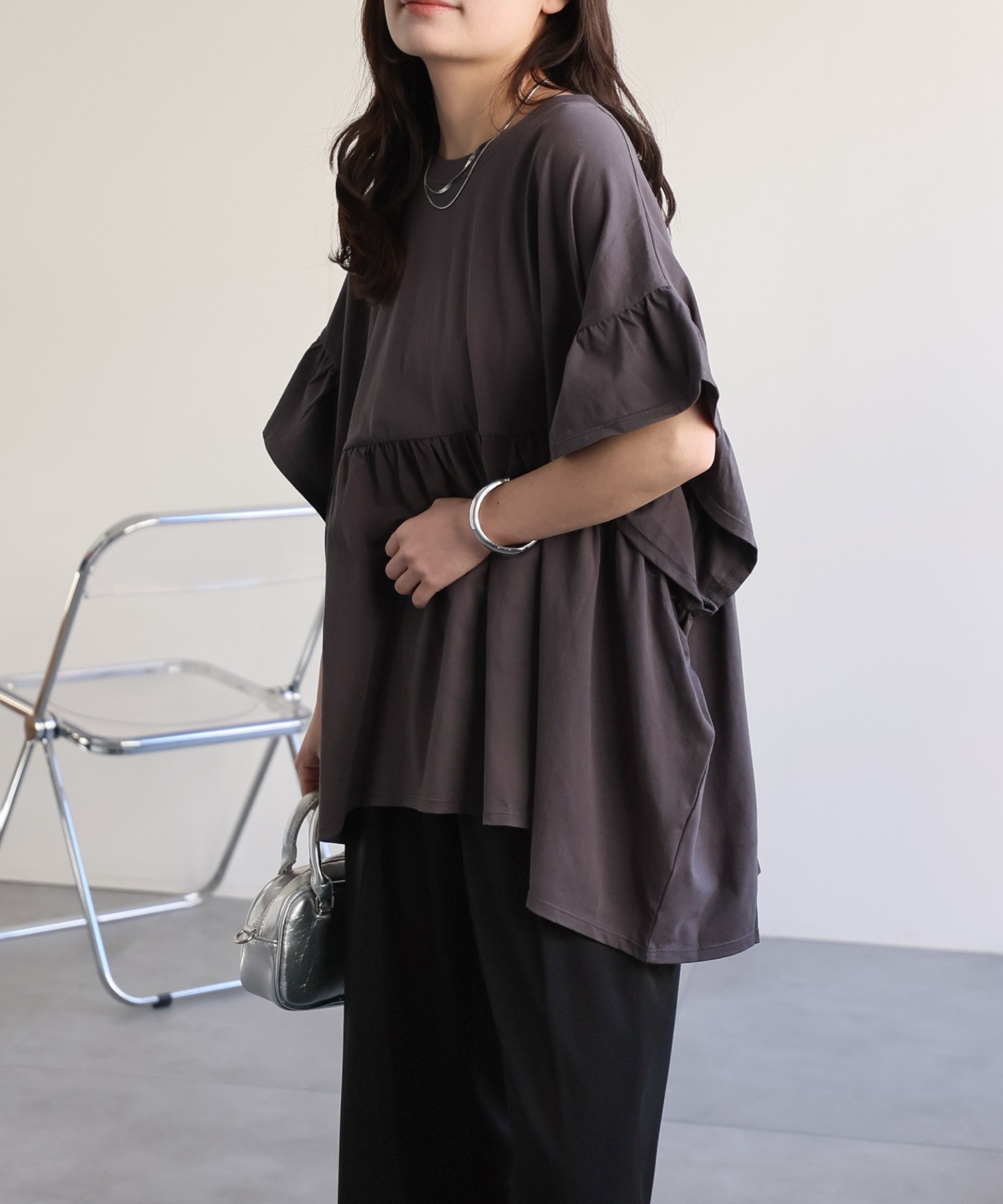 model：156cm 着用サイズ：FREE