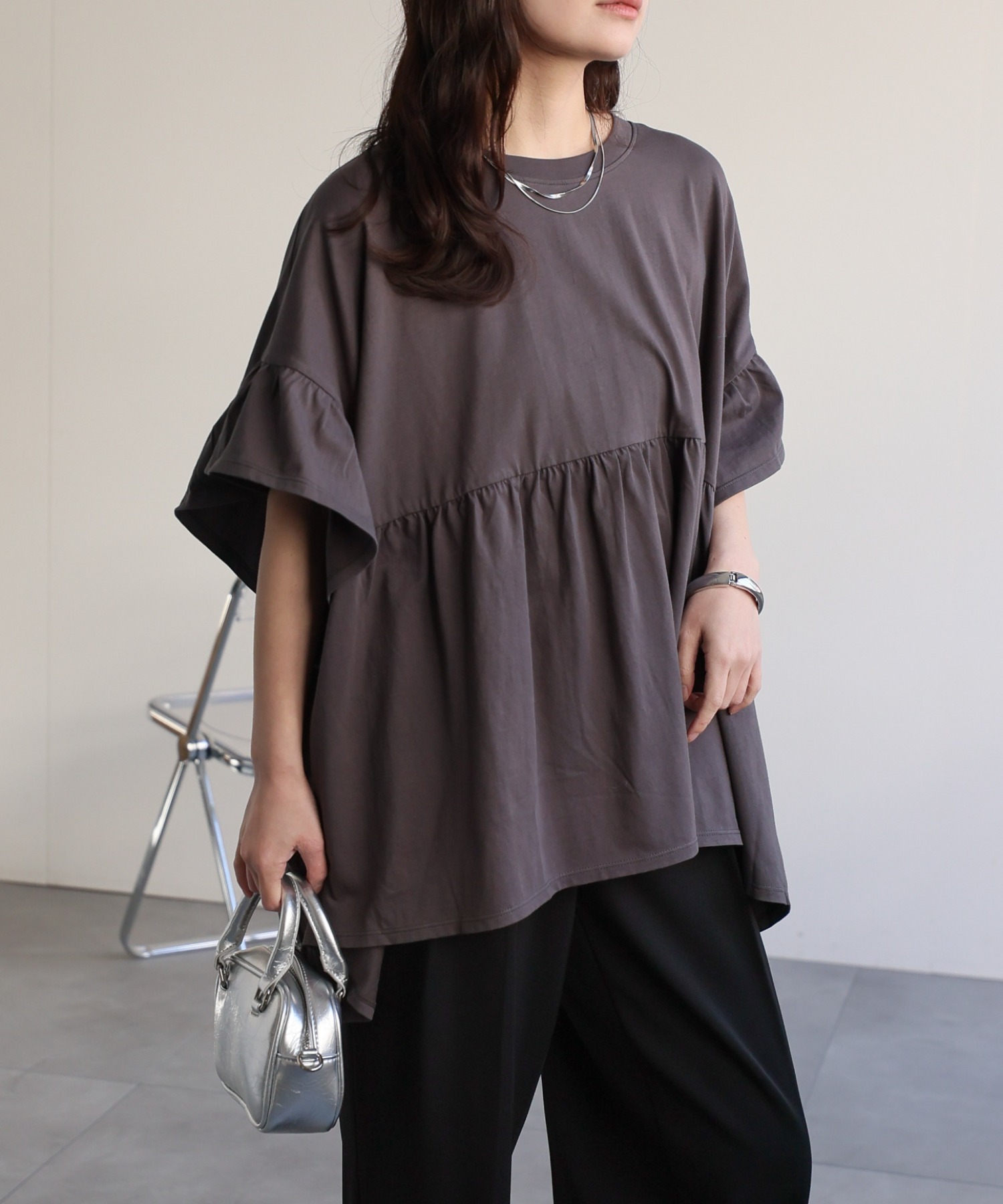 model：156cm 着用サイズ：FREE