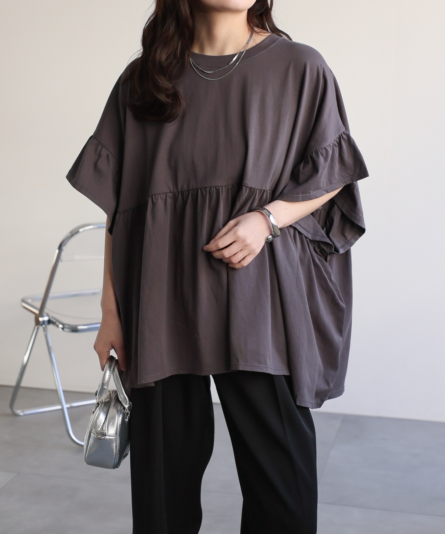 model：156cm 着用サイズ：FREE