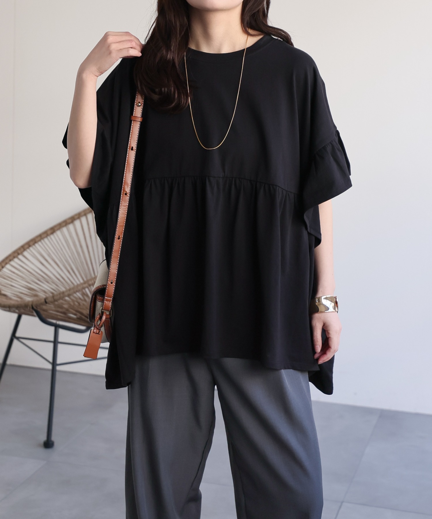 model：156cm 着用サイズ：FREE