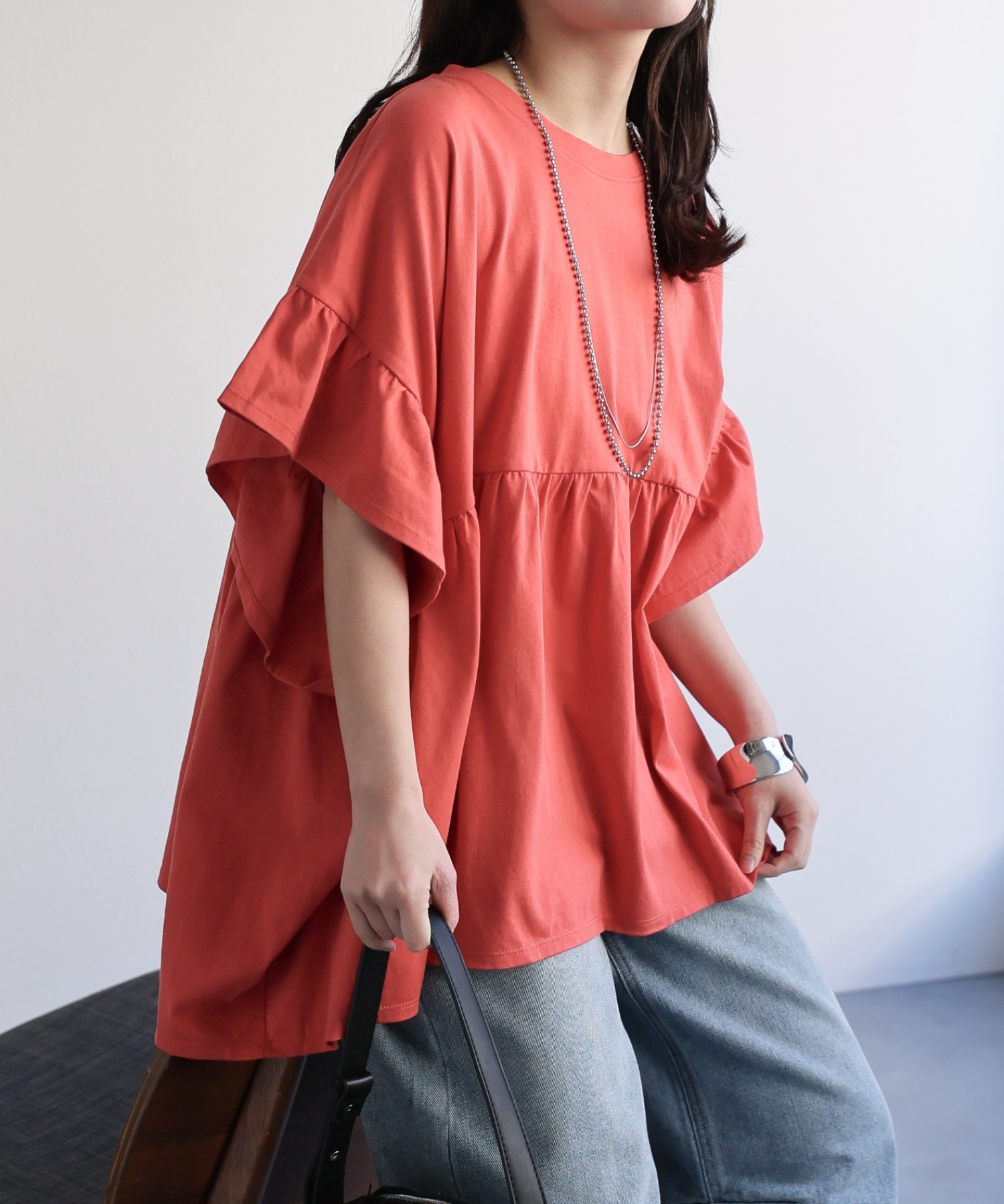 model：156cm 着用サイズ：FREE