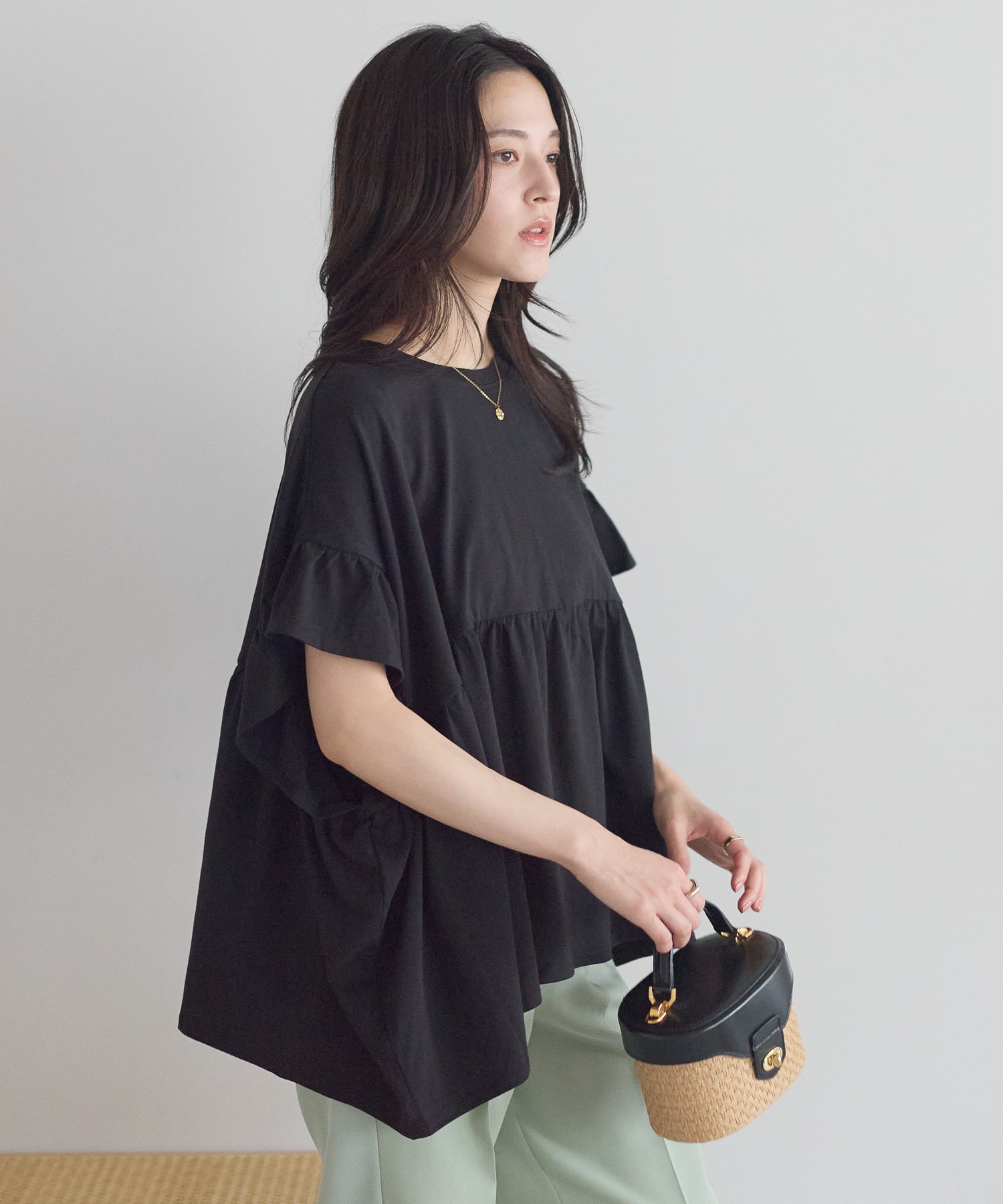 model：161cm 着用サイズ：FREE
