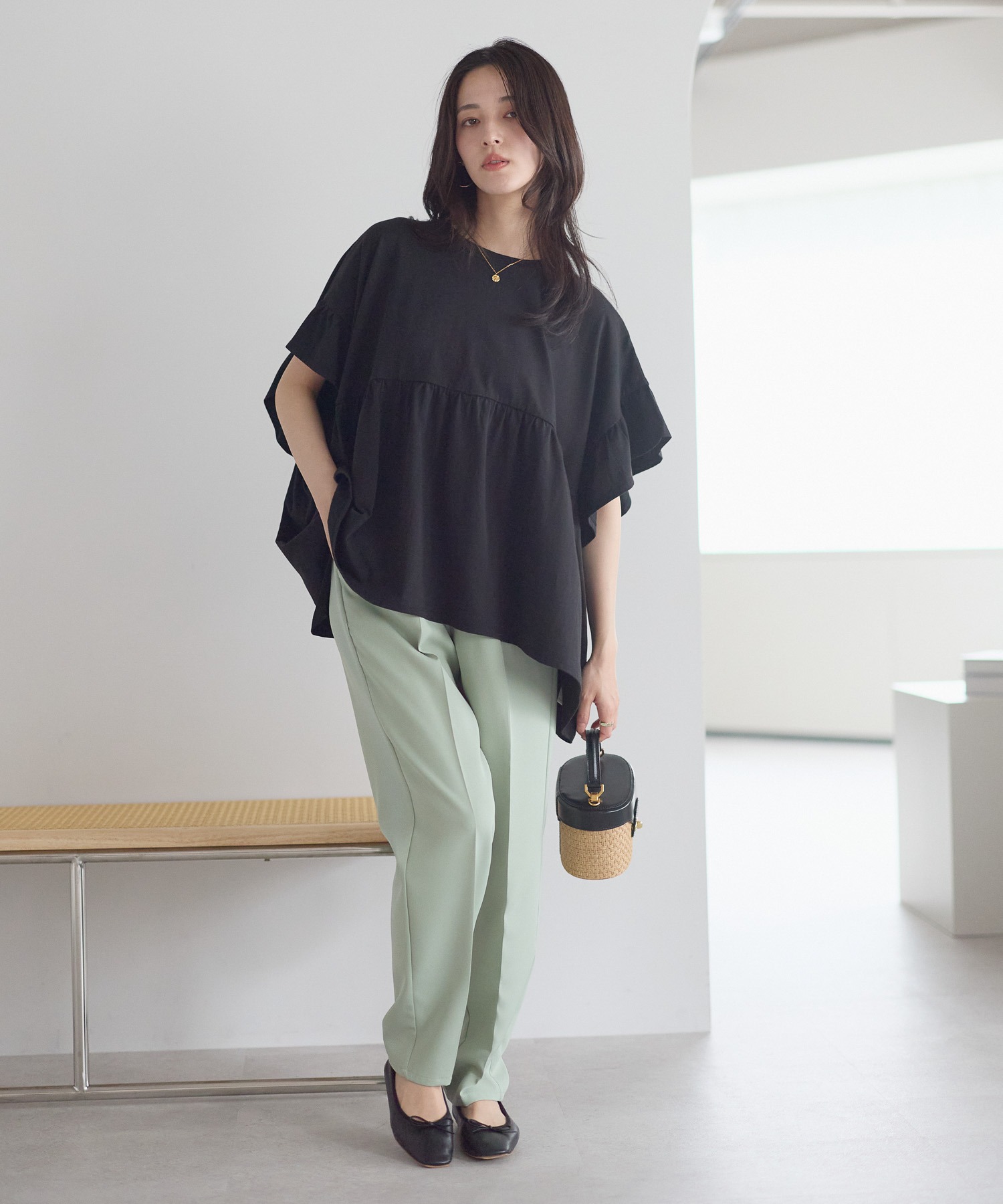 model：161cm 着用サイズ：FREE