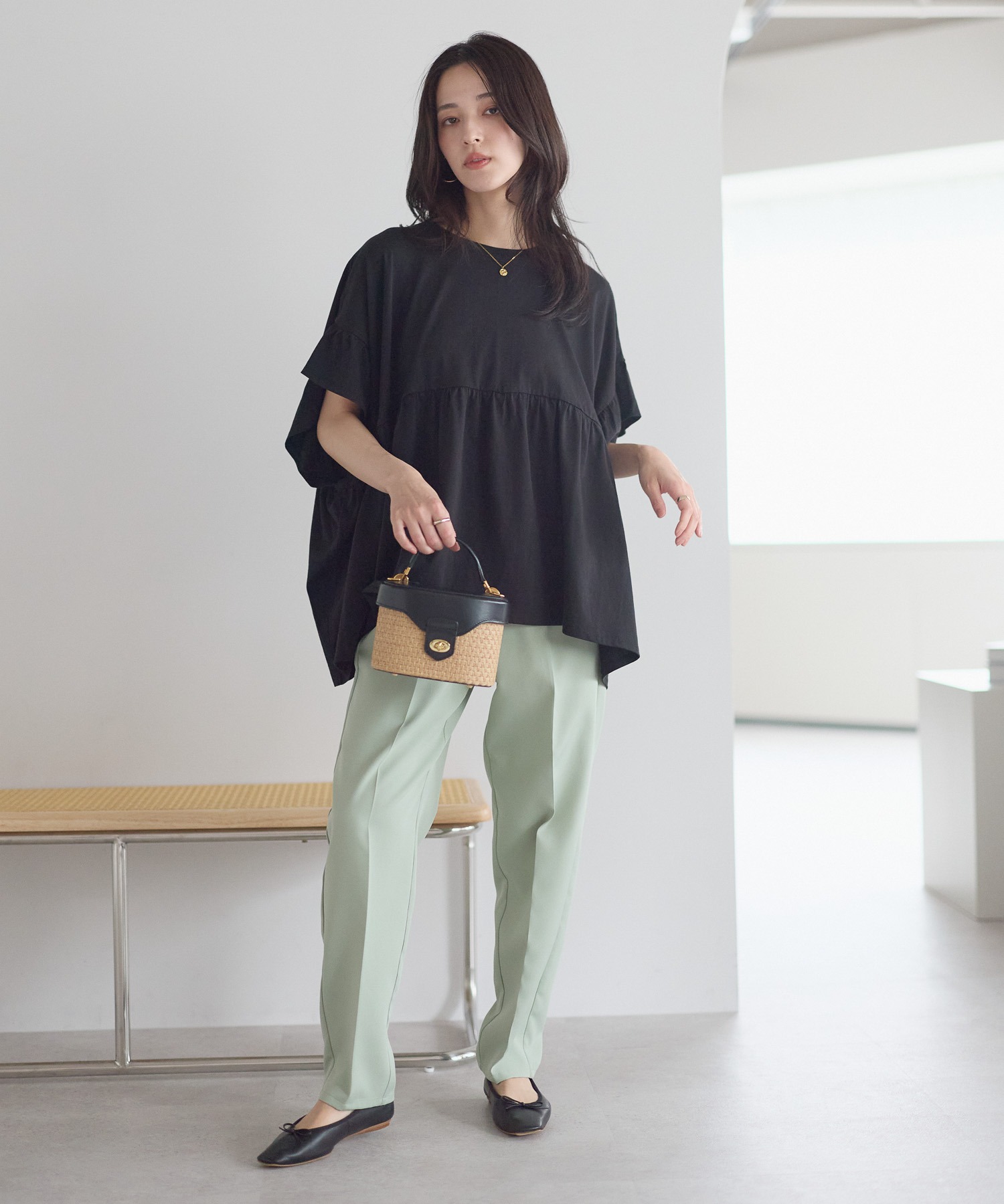 model：161cm 着用サイズ：FREE