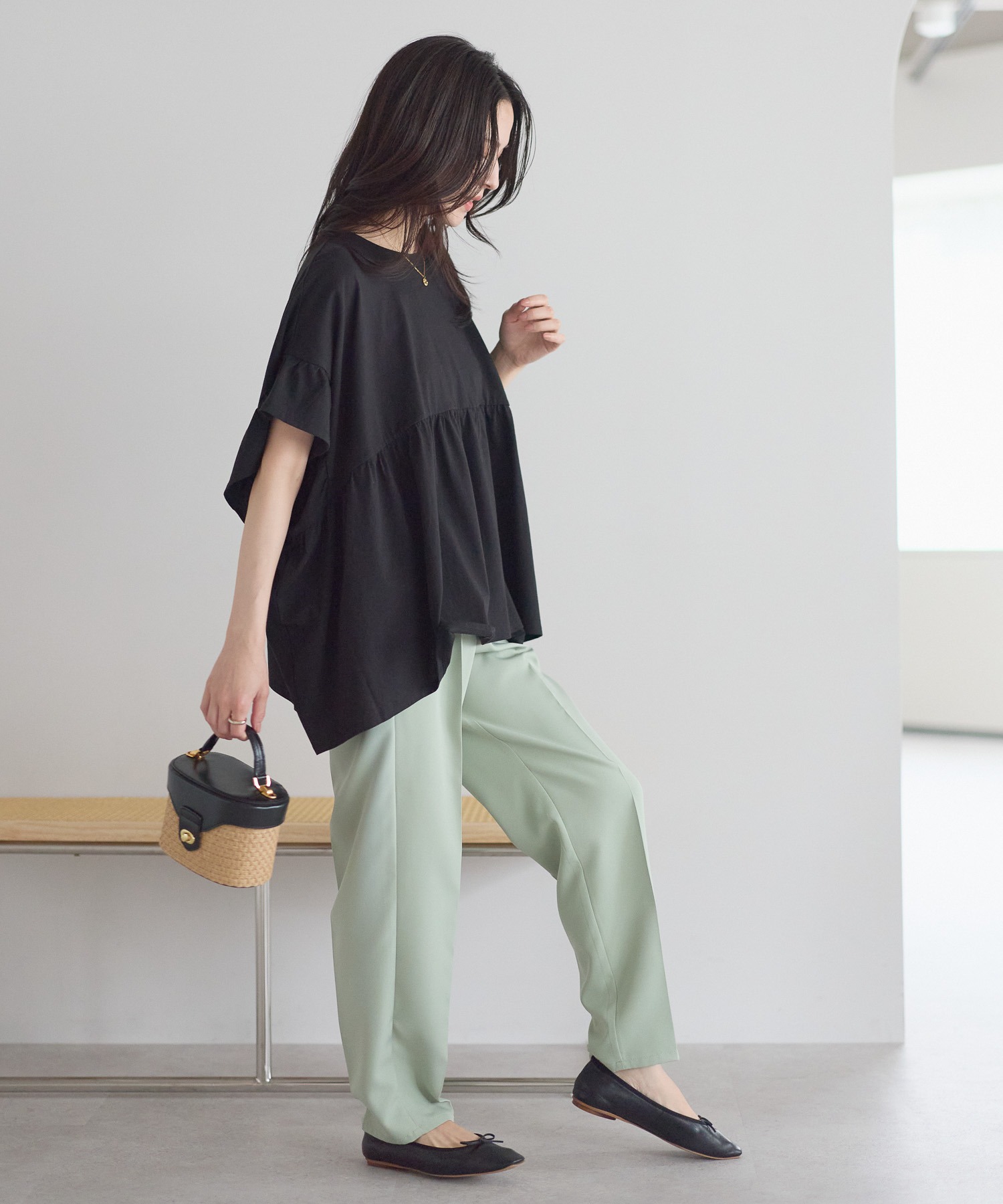 model：161cm 着用サイズ：FREE