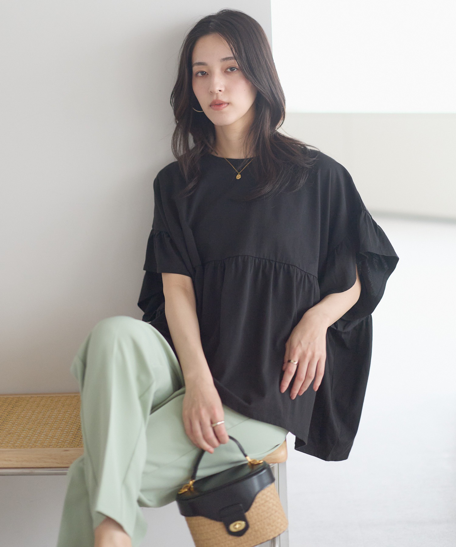 model：161cm 着用サイズ：FREE