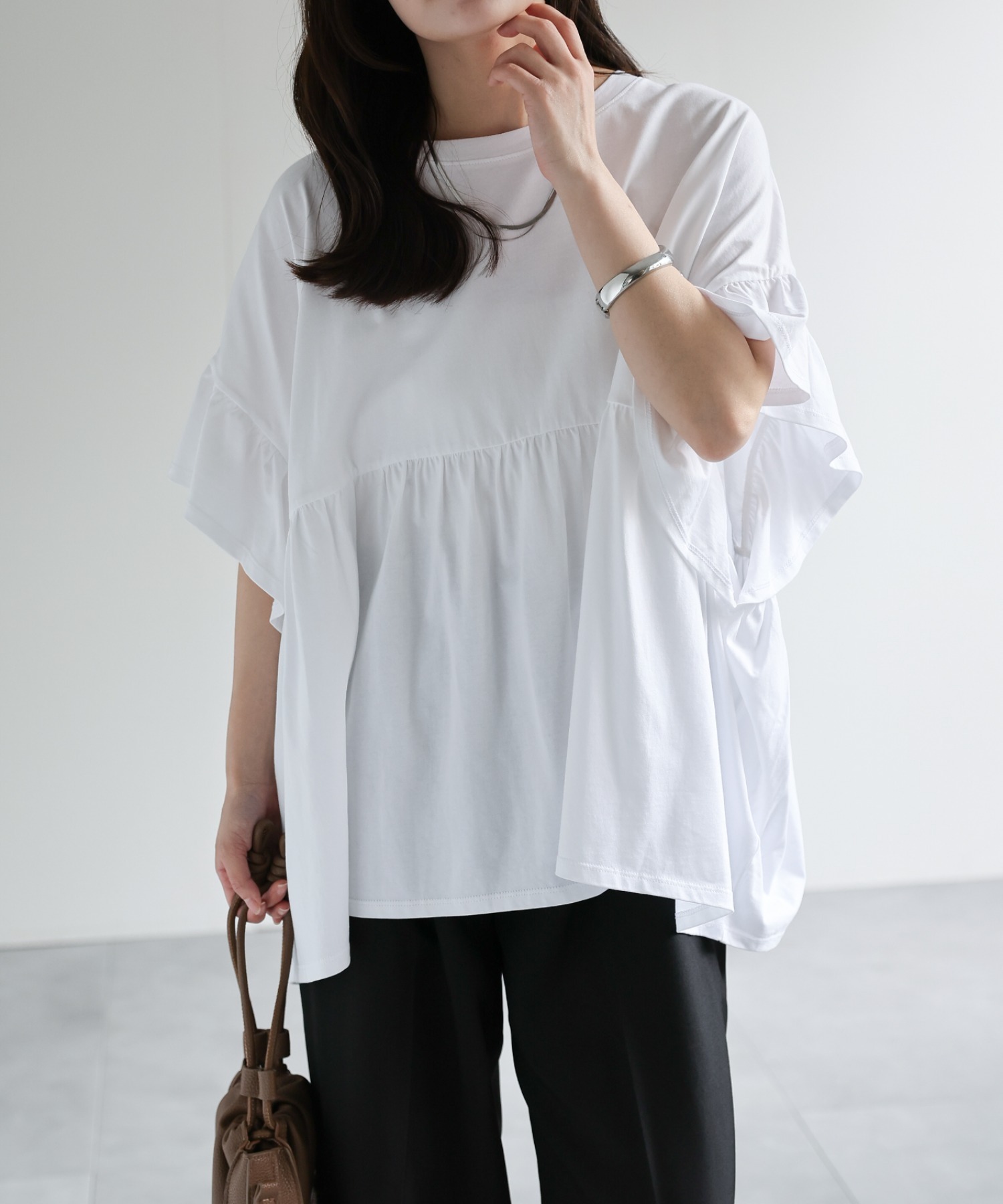 model：156cm 着用サイズ：FREE