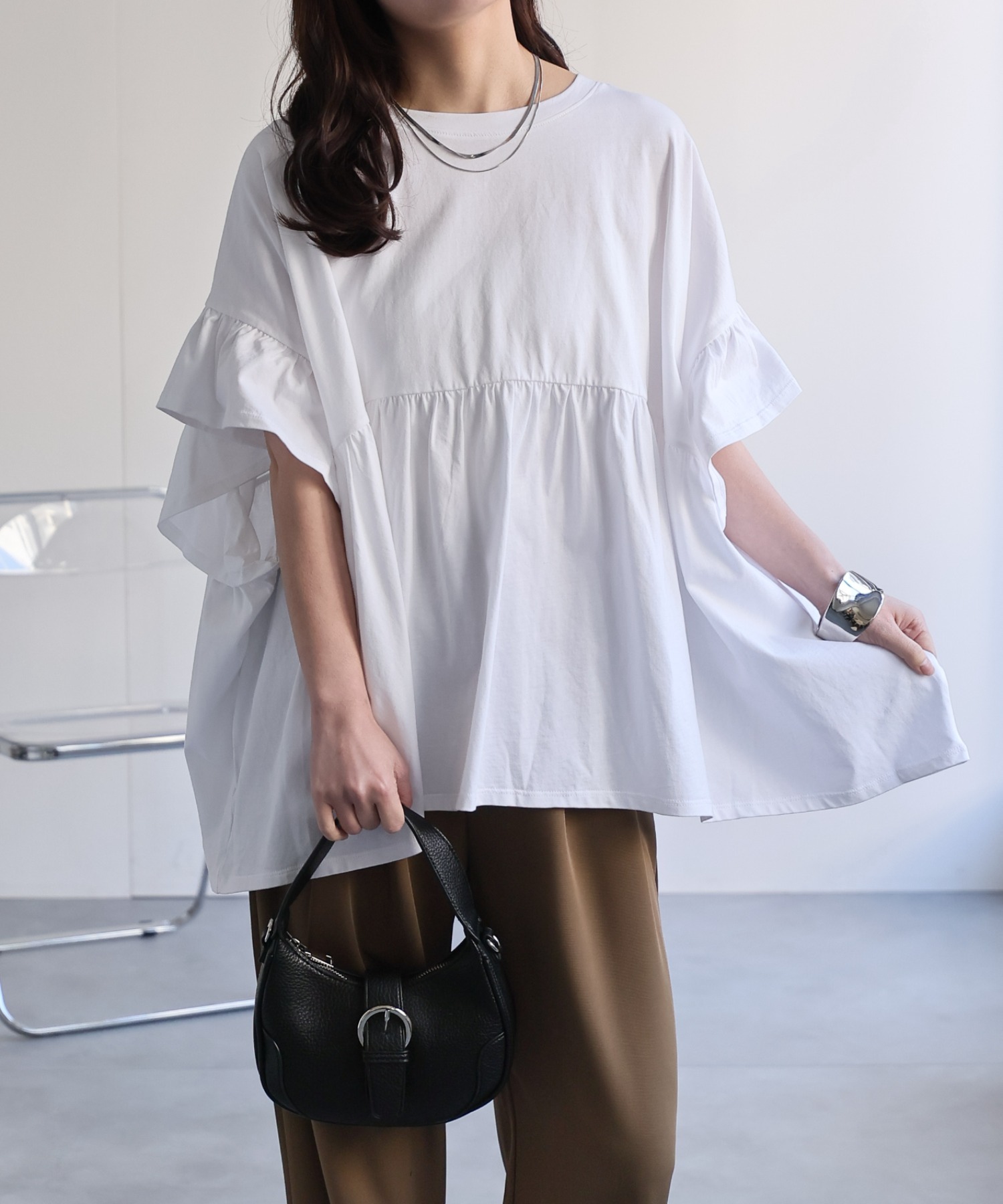 model：156cm 着用サイズ：FREE