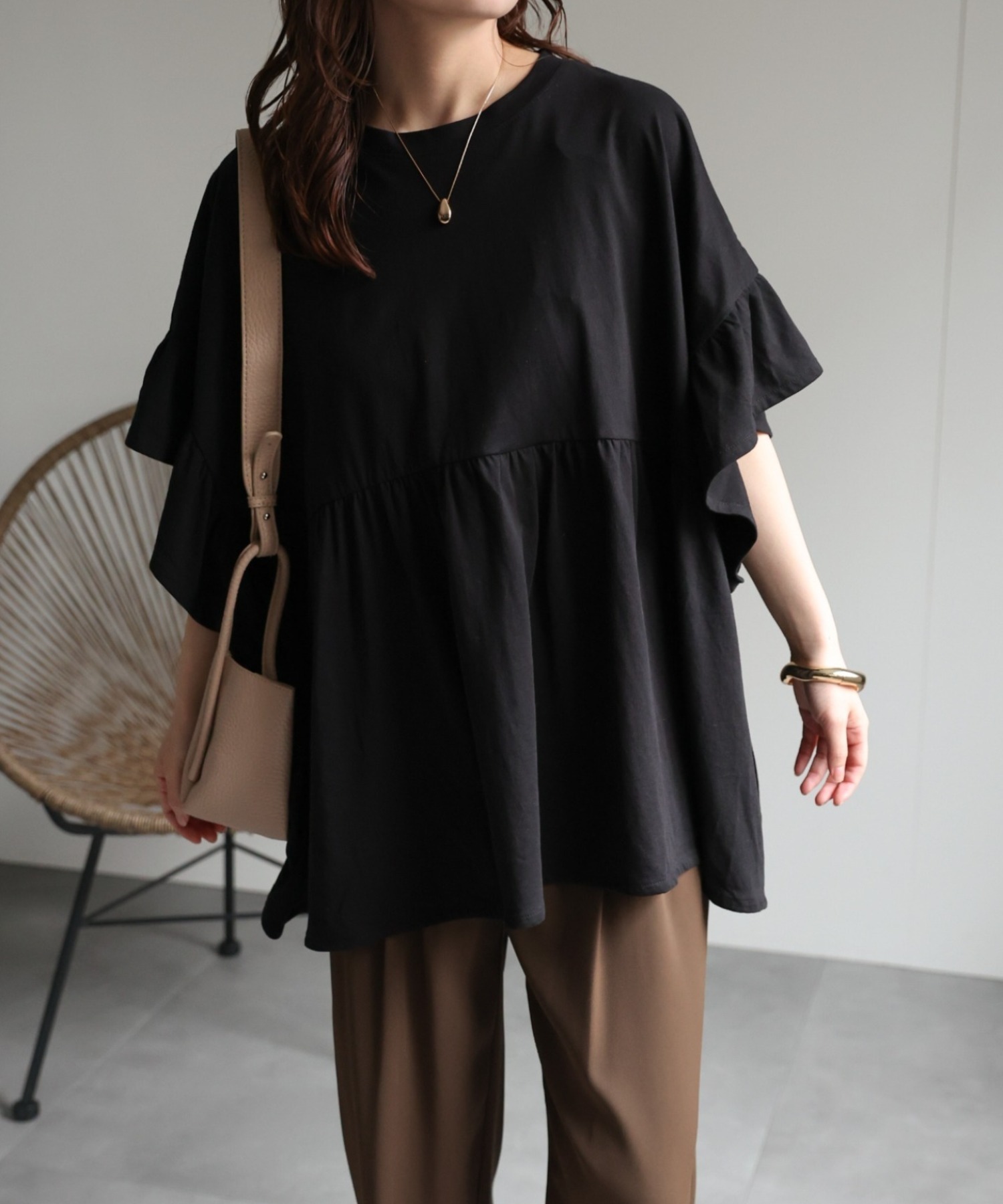 model：156cm 着用サイズ：FREE