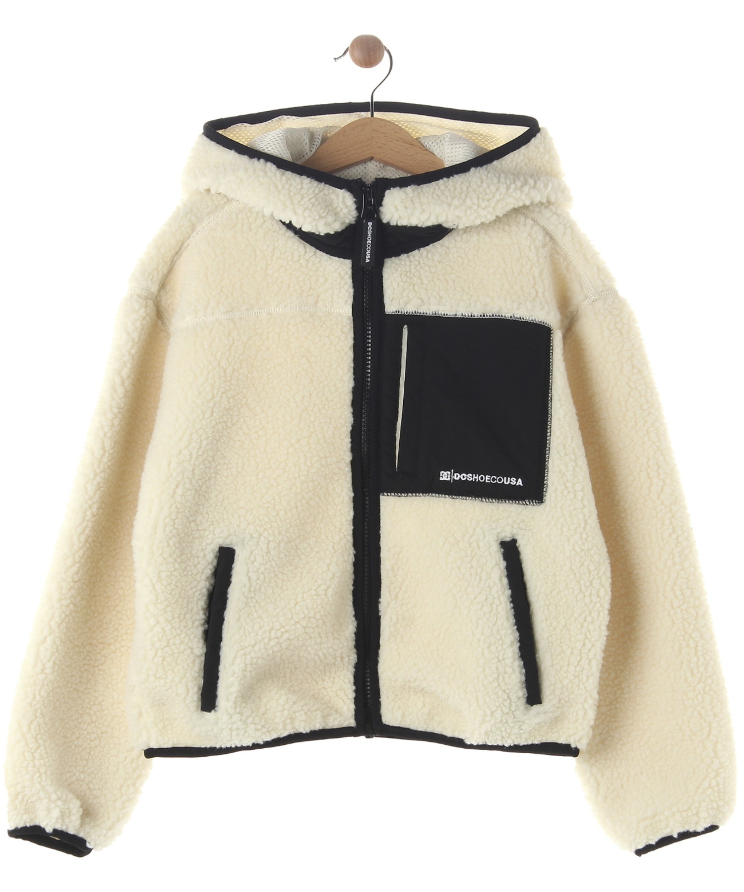 人気激安 Zip Boa Dcキッズモコモコボアジャケット Kd Hooded Shoes21 Dc その他アウター