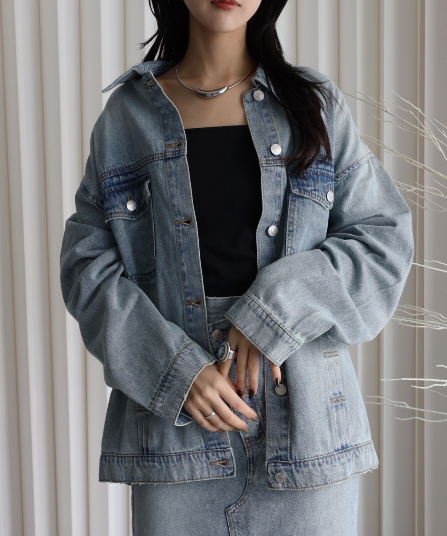 model：164cm. 着用サイズ：Mサイズ