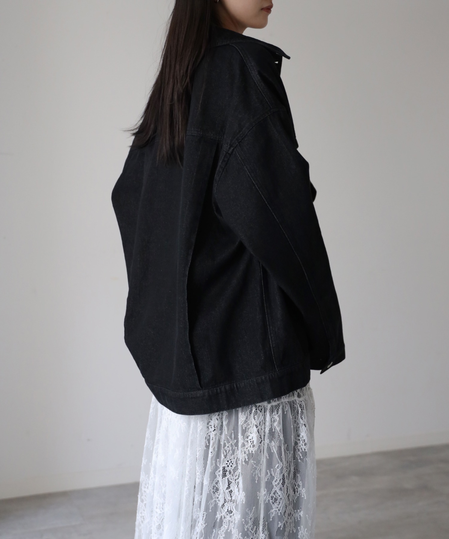 model：164cm. 着用サイズ：Lサイズ