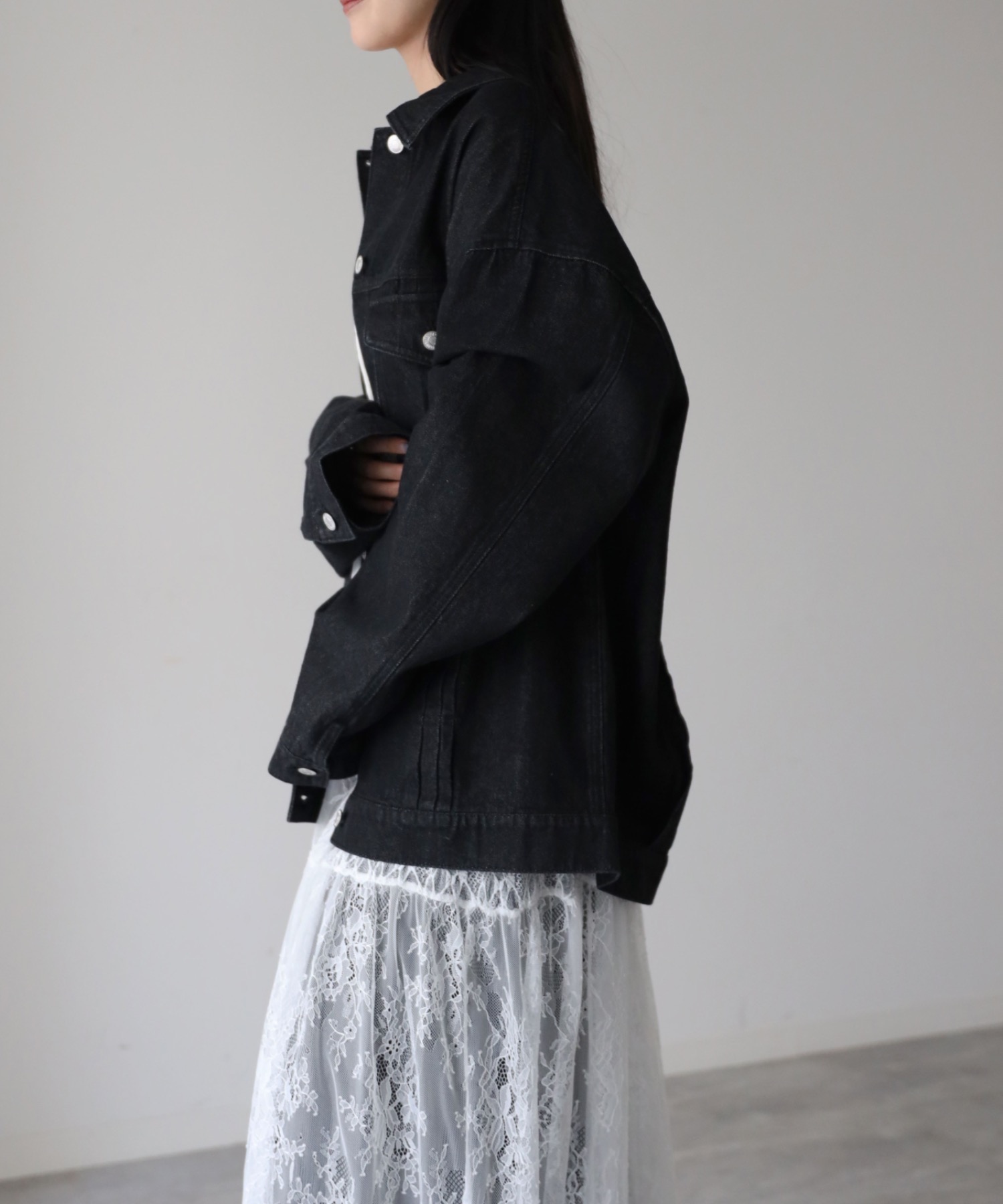 model：164cm. 着用サイズ：Lサイズ