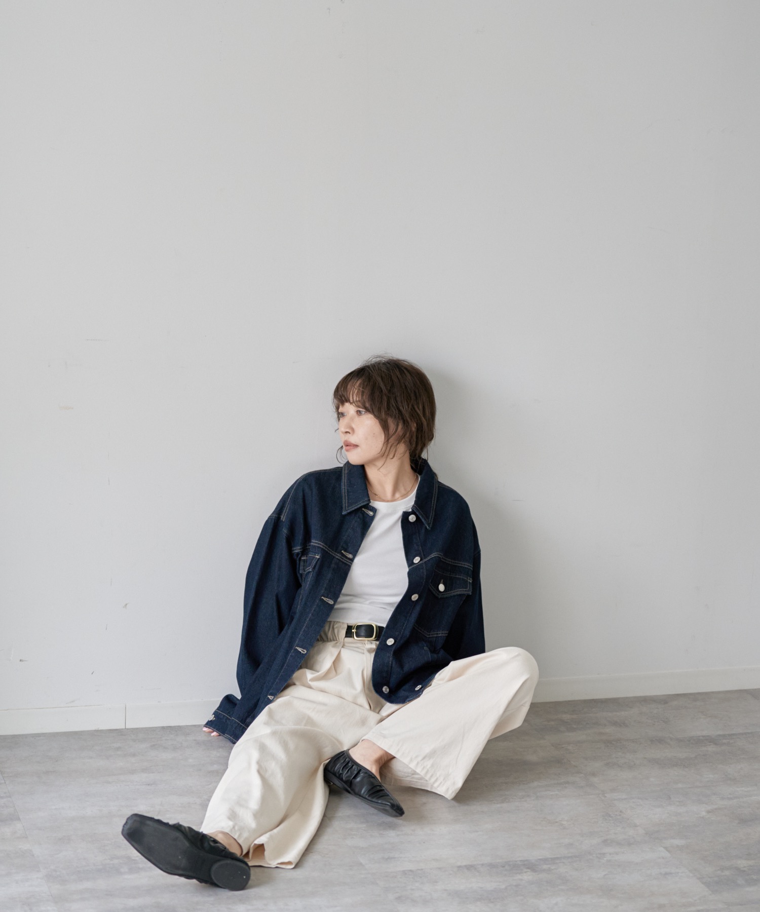 model: 162cm. 着用サイズ：Lサイズ