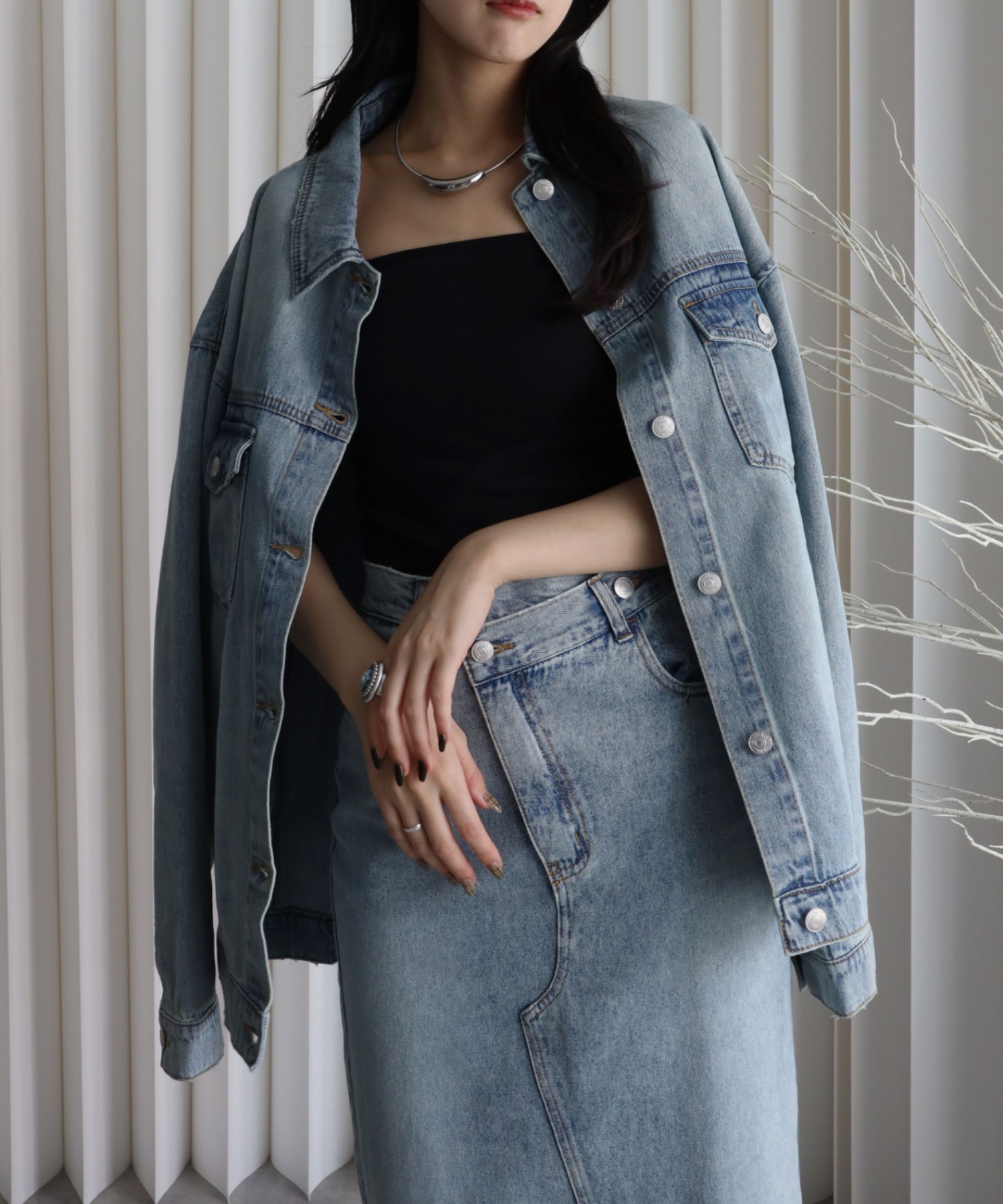 model：164cm. 着用サイズ：Mサイズ