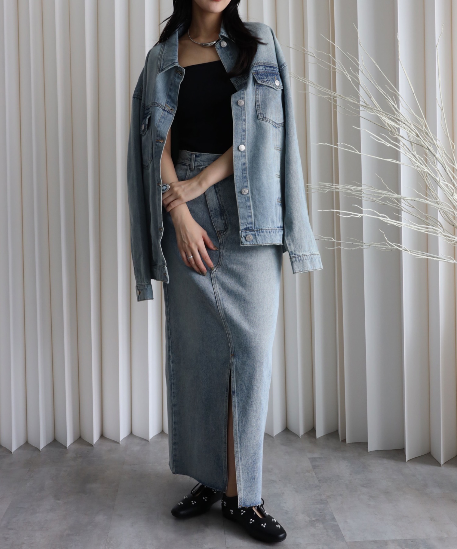 model：164cm. 着用サイズ：Mサイズ