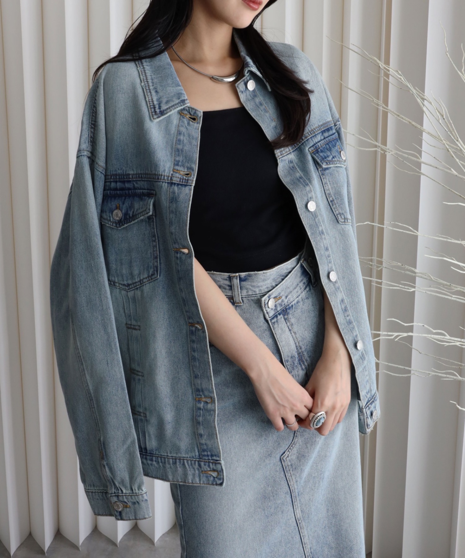 model：164cm. 着用サイズ：Mサイズ