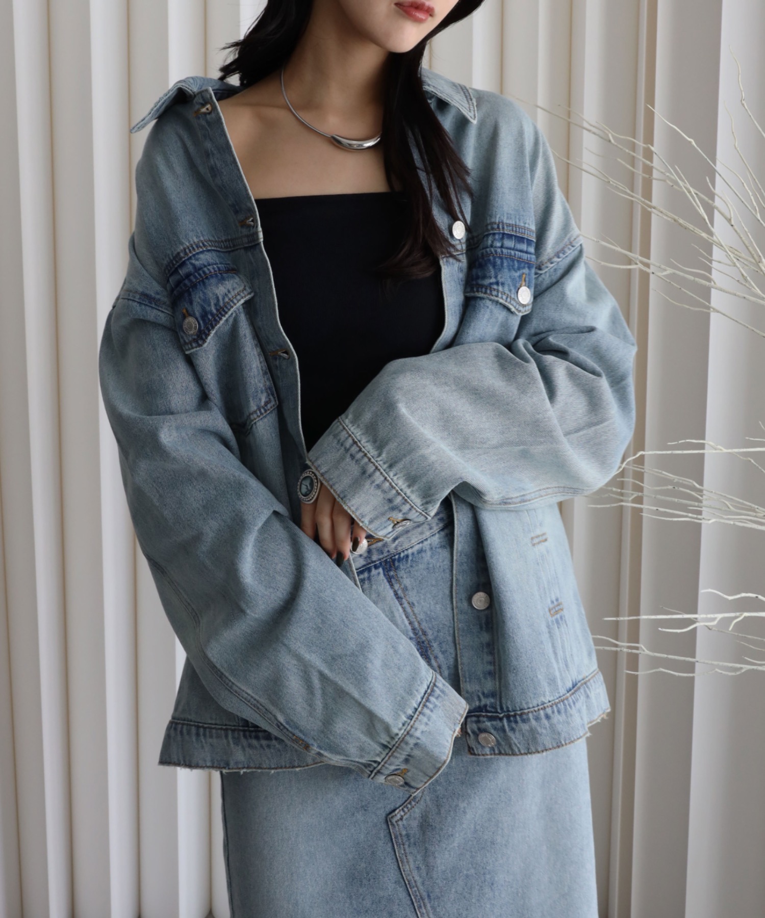 model：164cm. 着用サイズ：Mサイズ