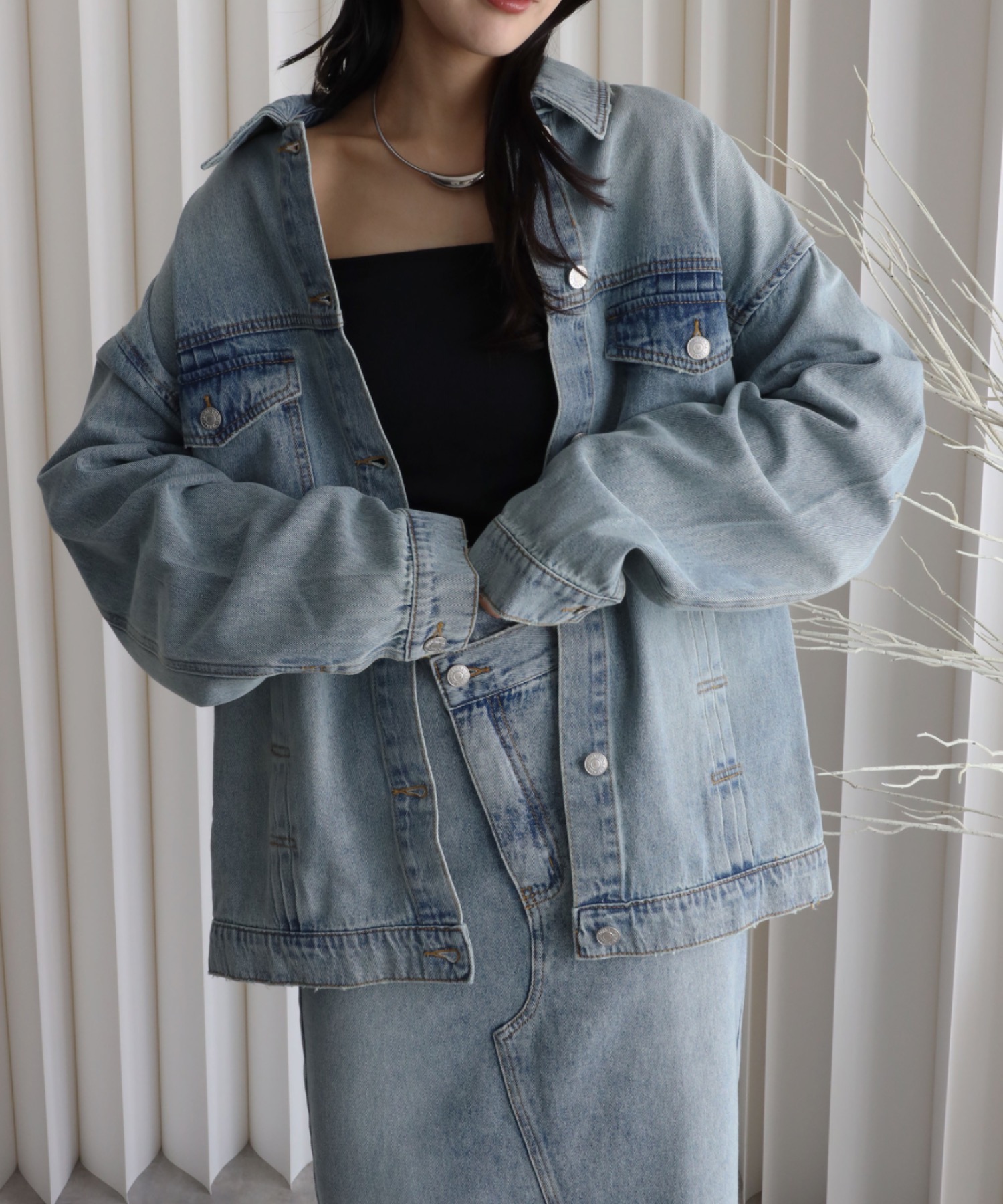 model：164cm. 着用サイズ：Mサイズ