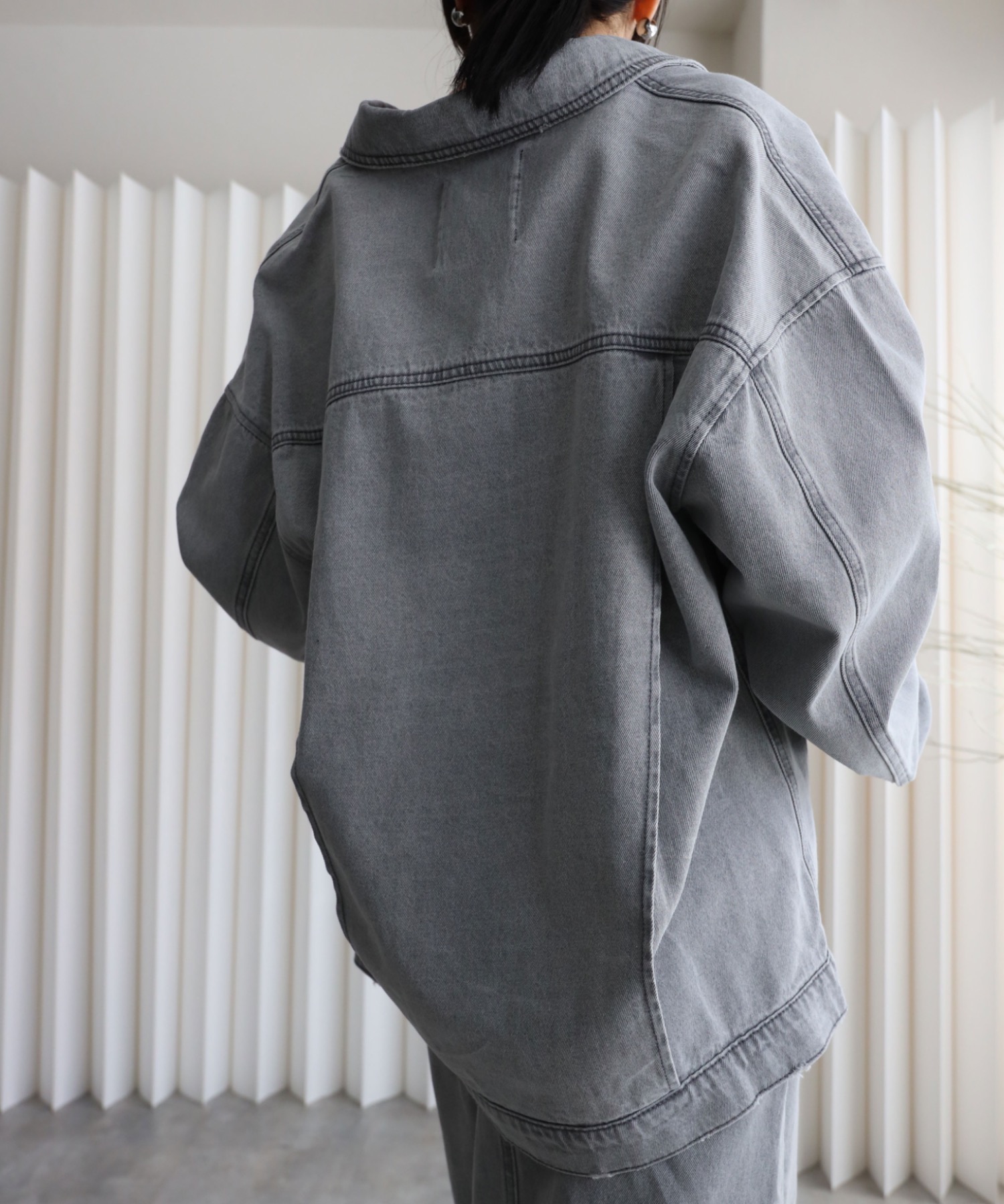 model：155cm. 着用サイズ：Lサイズ