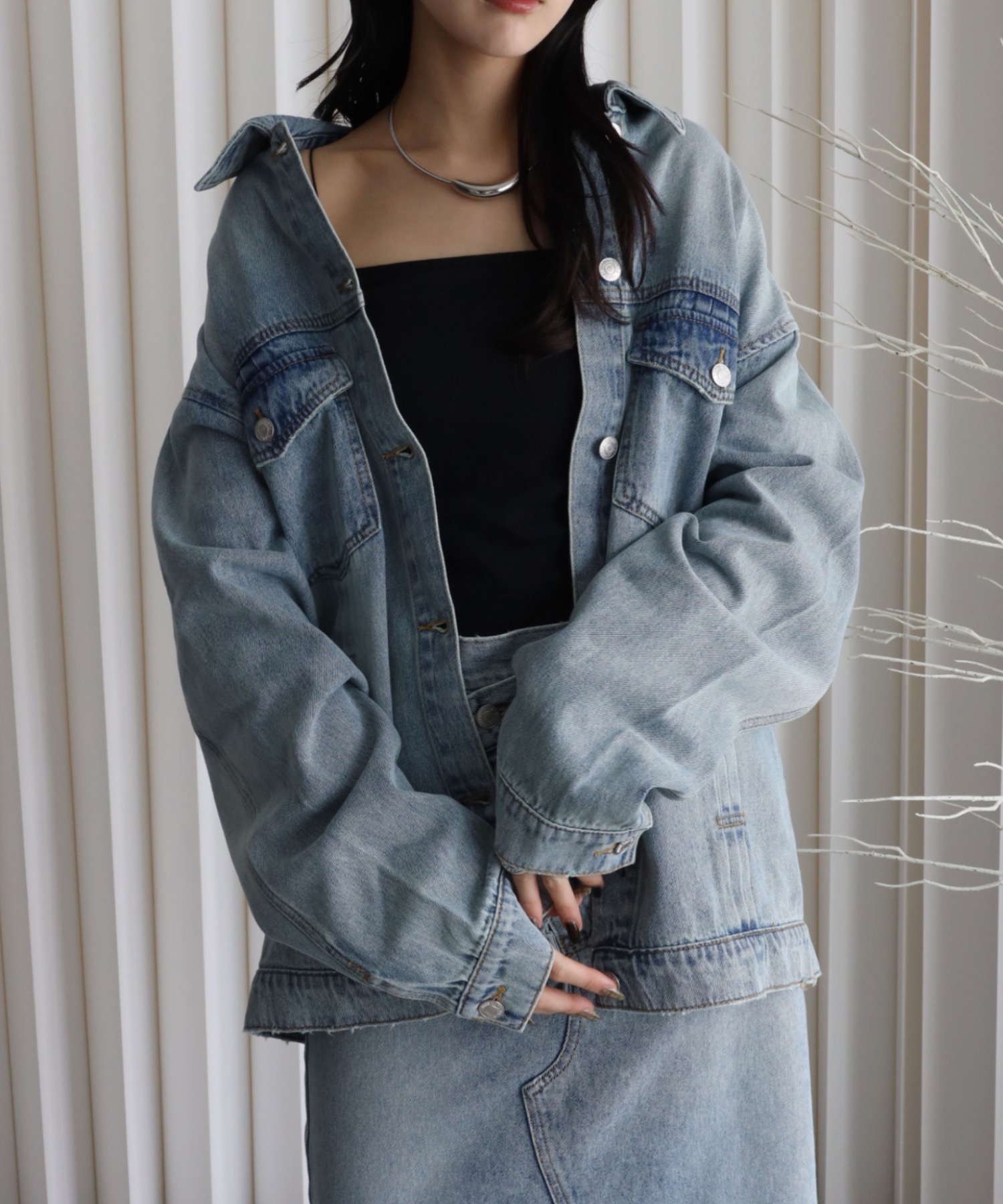 model：164cm. 着用サイズ：Mサイズ