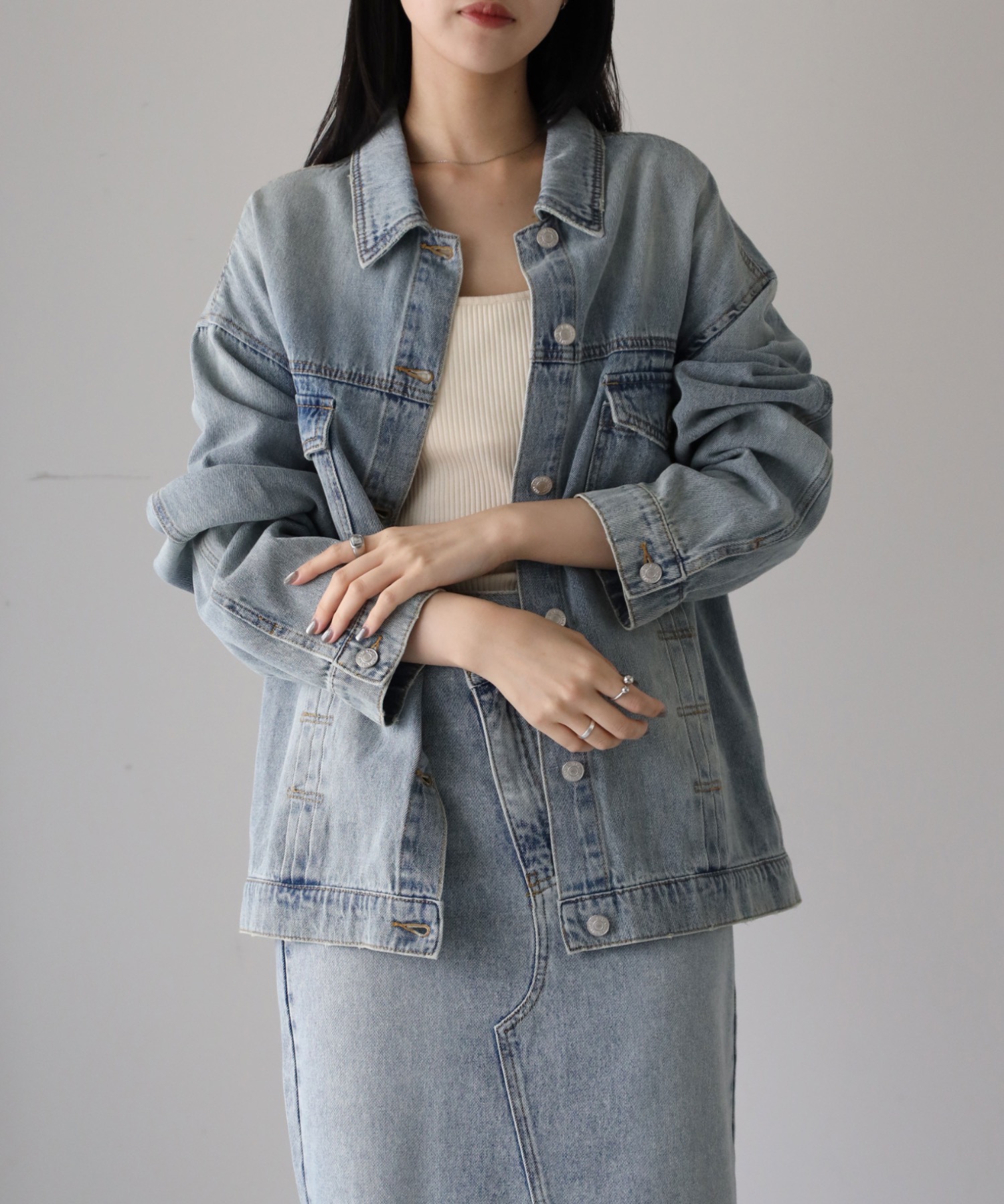 model：164cm. 着用サイズ：FREE