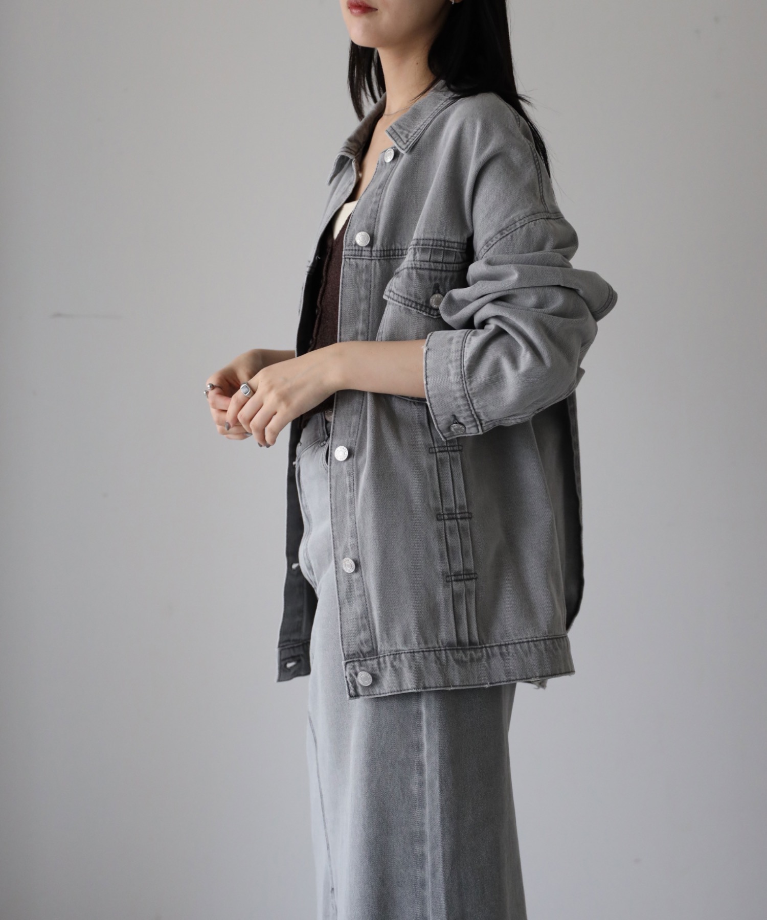 model：164cm. 着用サイズ：FREE