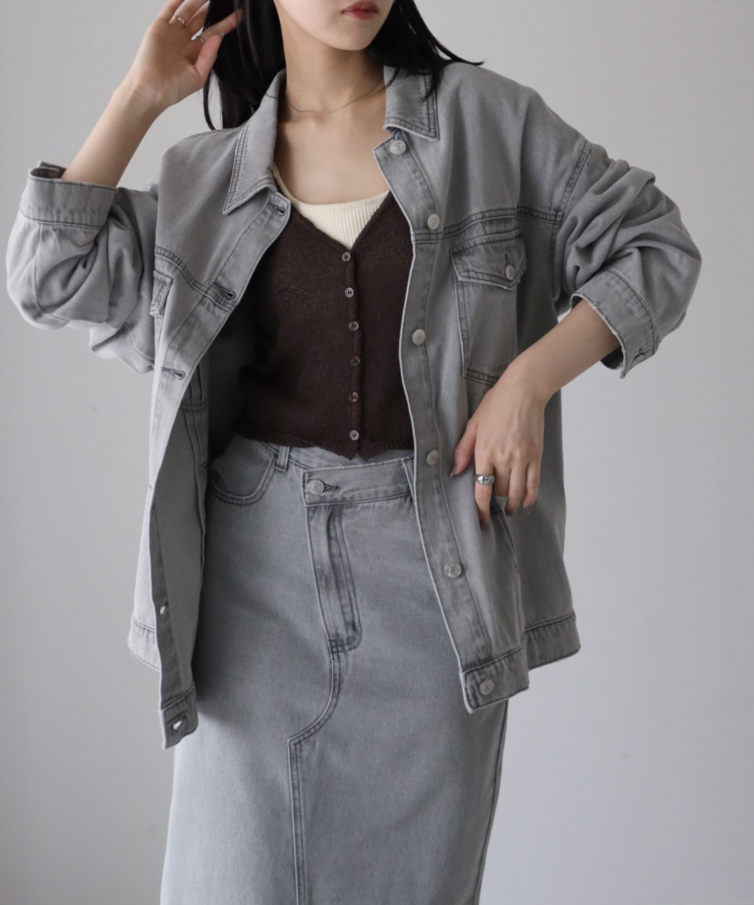 model：164cm. 着用サイズ：FREE