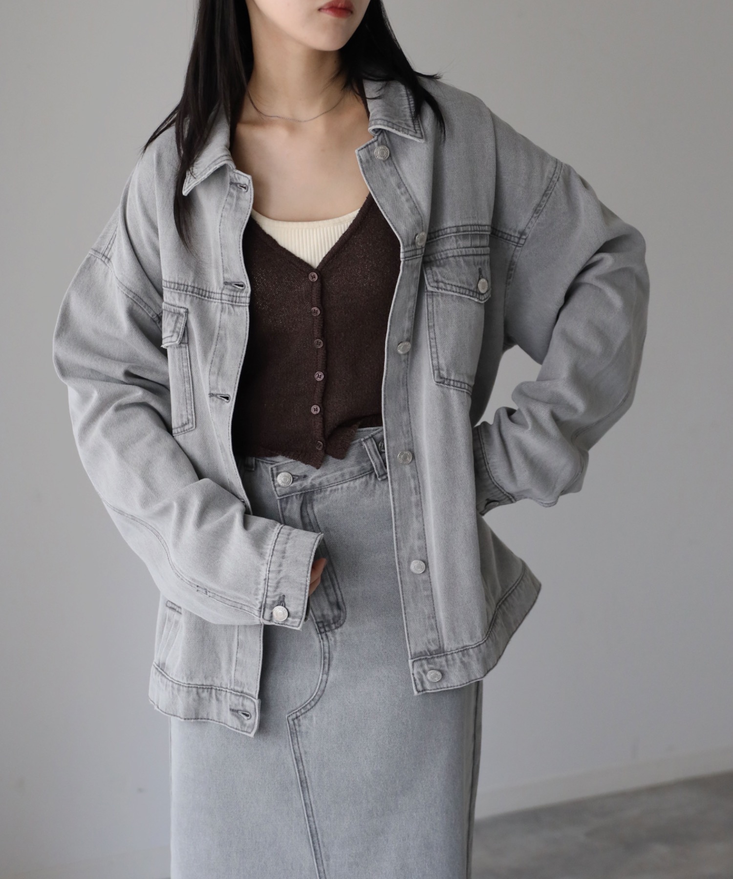 model：164cm. 着用サイズ：FREE
