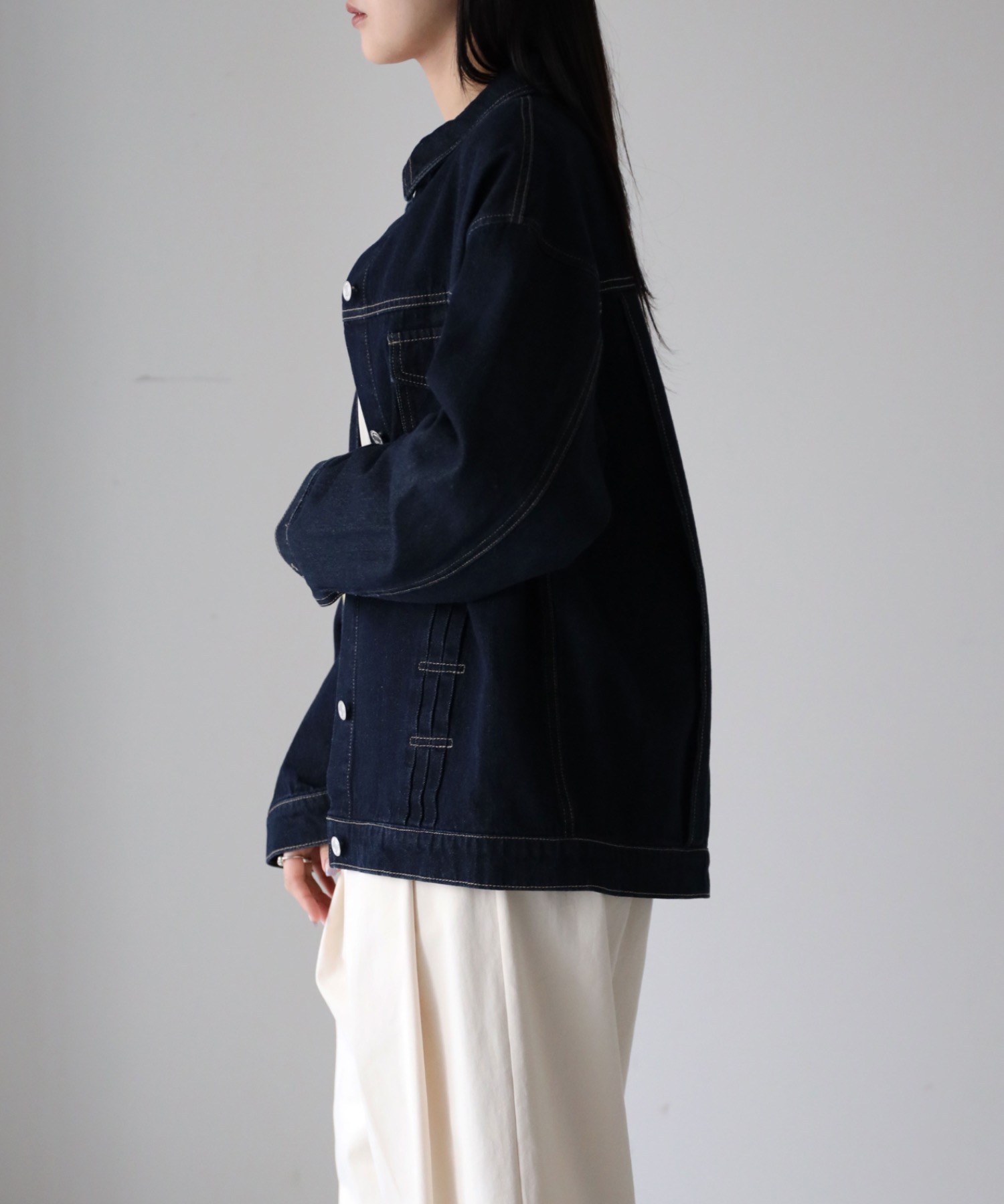 model：164cm. 着用サイズ：Lサイズ