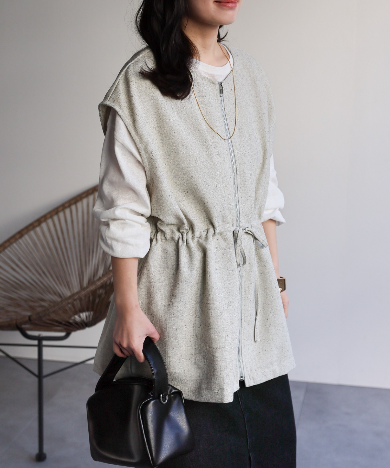 model：156cm 着用サイズ：FREE
