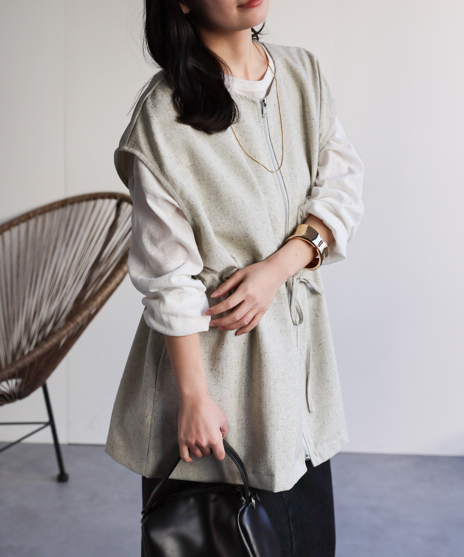 model：156cm 着用サイズ：FREE