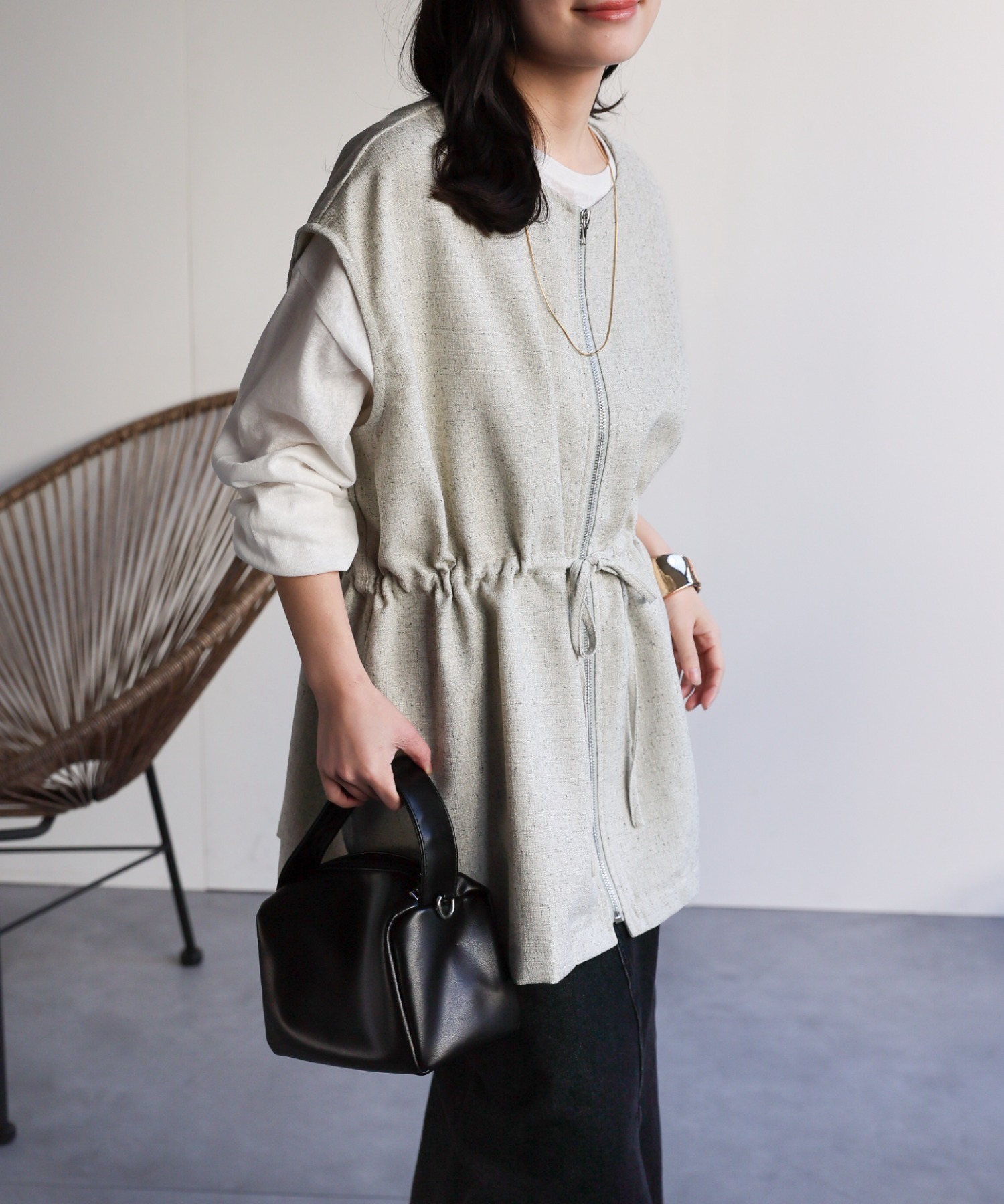 model：156cm 着用サイズ：FREE