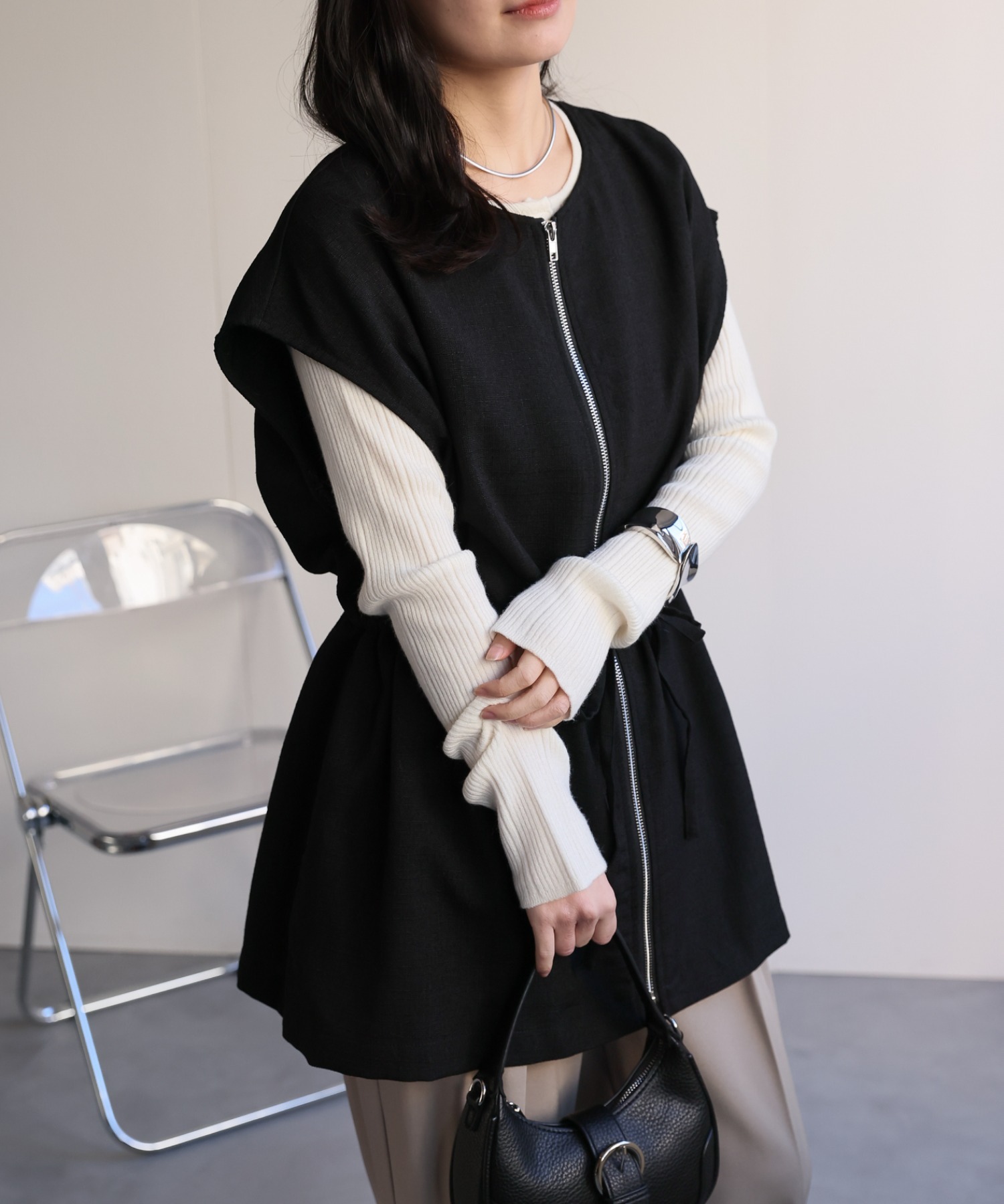 model：156cm 着用サイズ：FREE