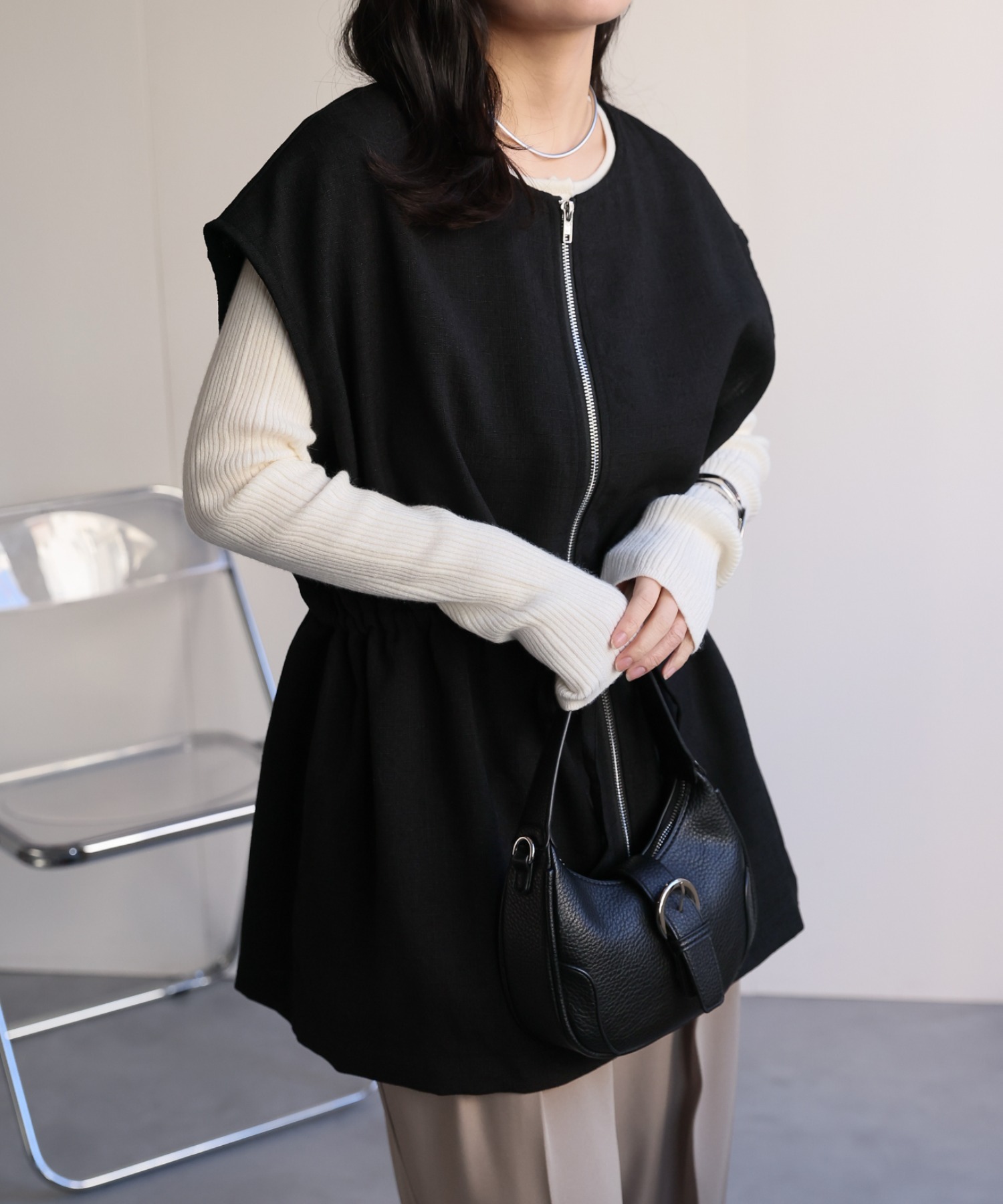 model：156cm 着用サイズ：FREE